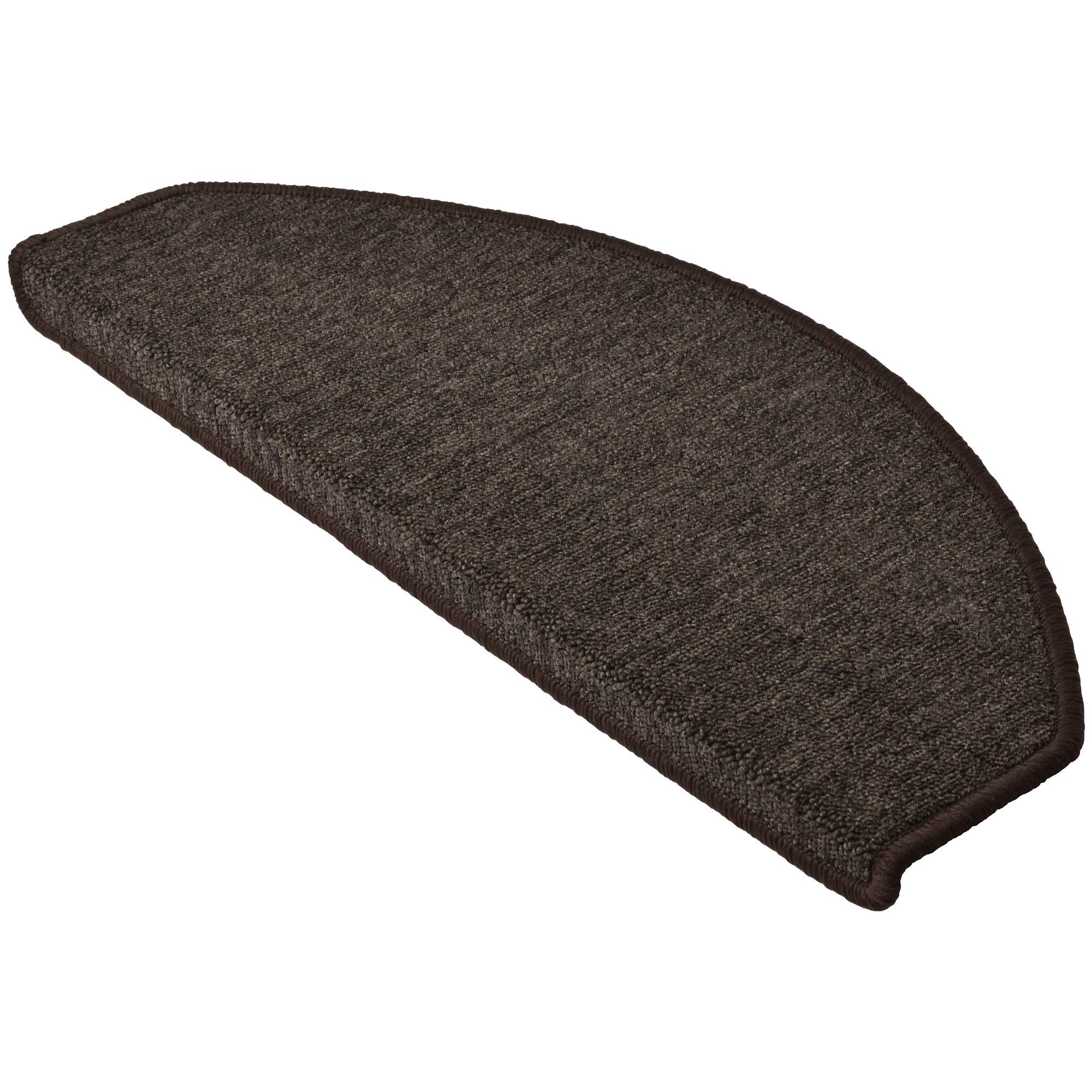 Beautissu 15x Anti Slip Stair Carpet Treads Self Adhesive Indoor Round Mats