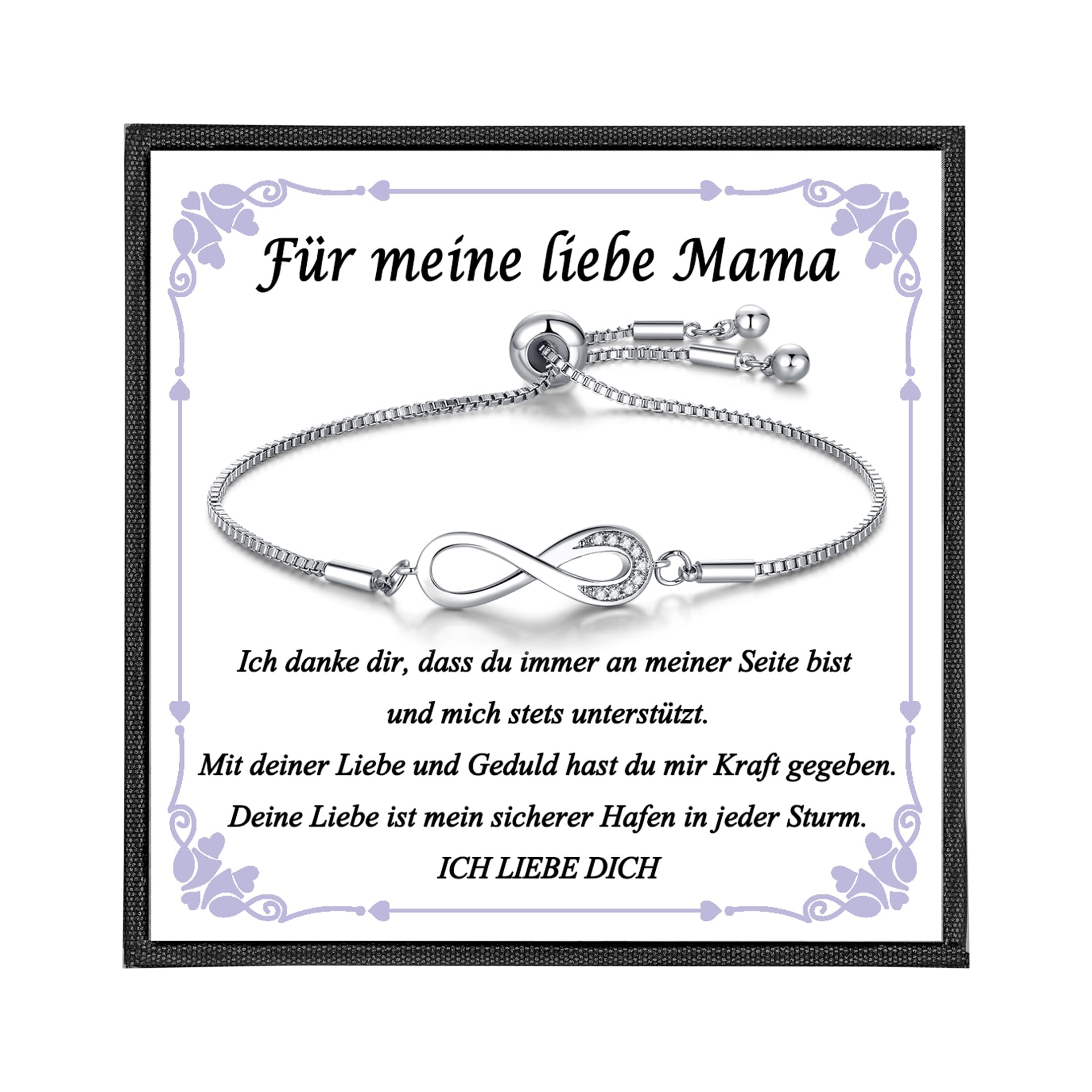 USEEDOVIA Unendlichkeitszeichen Armband für Mama, Infinity A