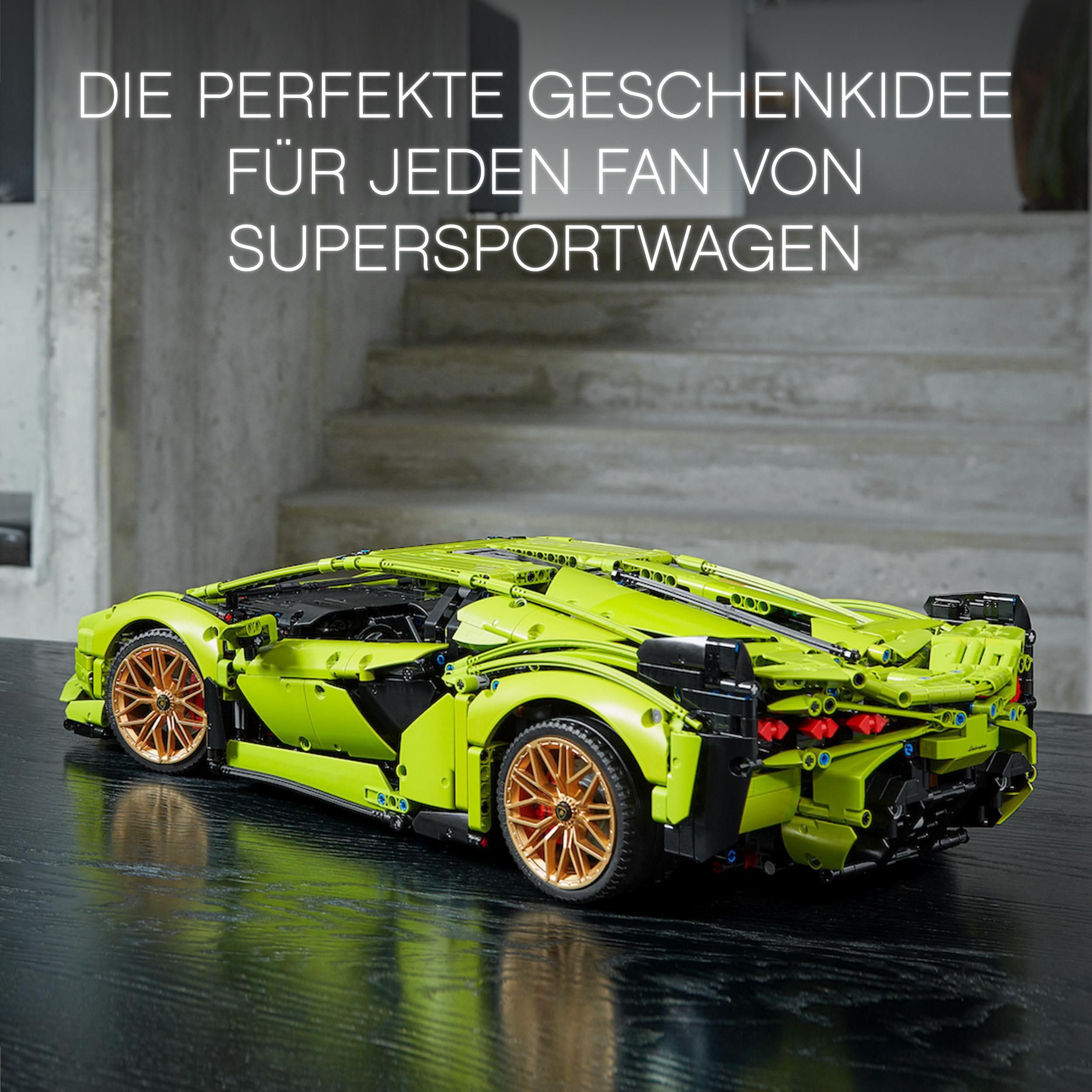 LEGO Technic Lamborghini Sián FKP 37 Rennauto, Modellbausatz für Erwachsene, Geschenkidee zum Geburtstag für Männer oder Frauen, Sammlerstück zum Austellen als Home- oder Büro-Deko, Modellauto 42115 | Geschenkidee zum Geburtstag, Sammlerstück zum Austelle