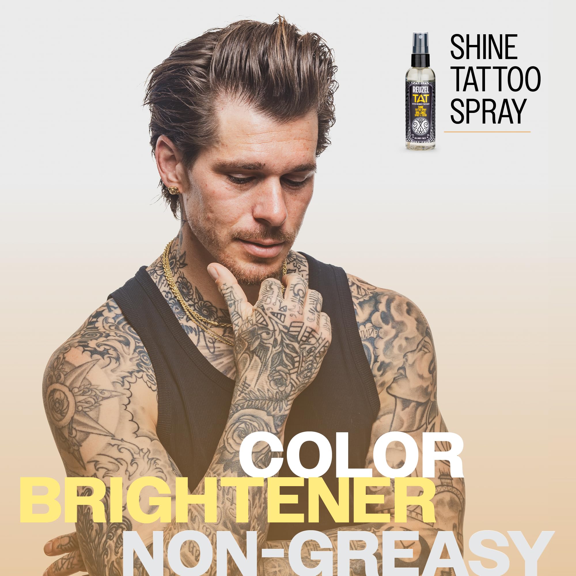 Reuzel Shine Tatto Spray - Premium Tattoo Care Shine Protection for Unisex - 3.38 oz
