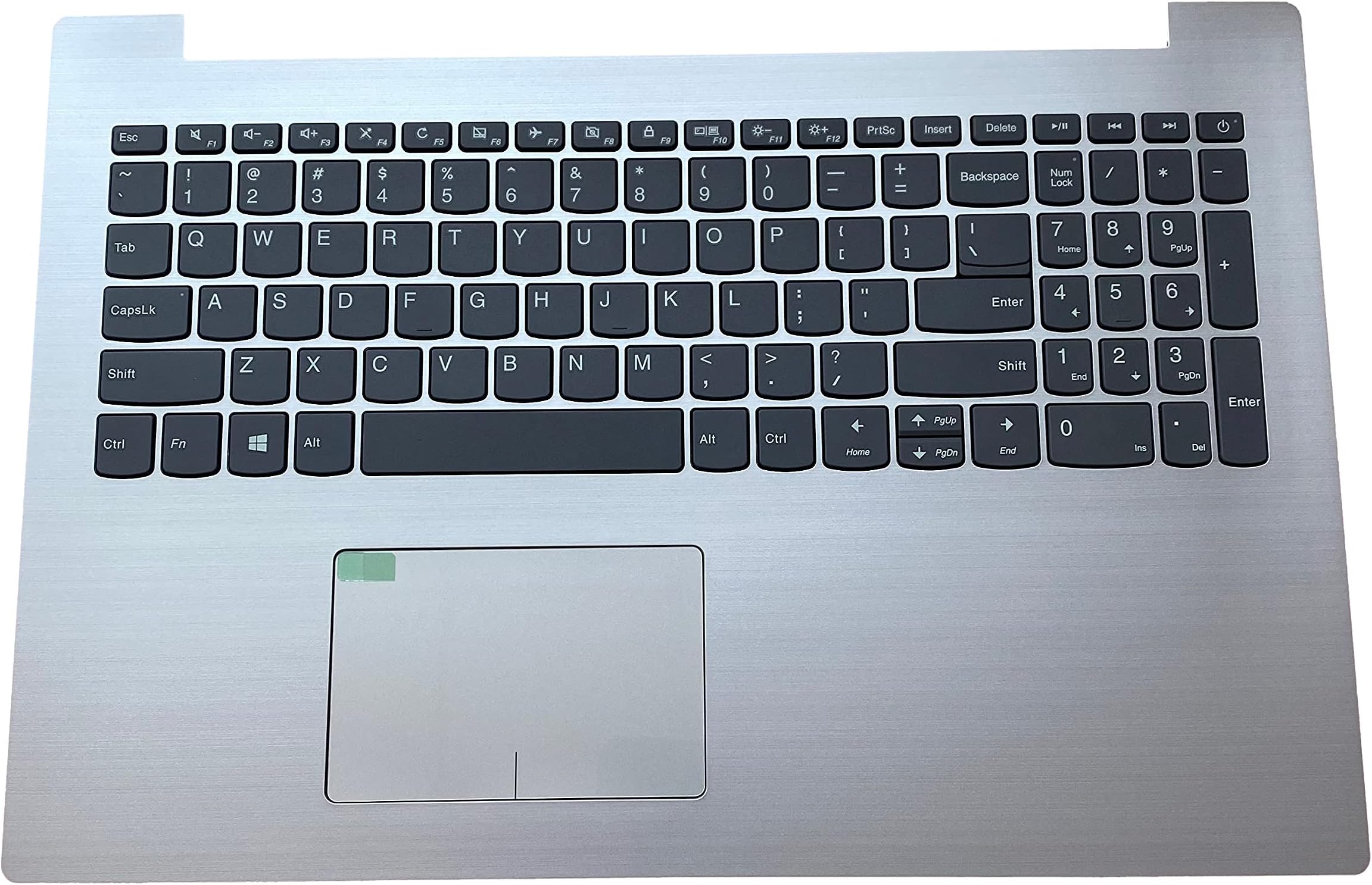 Replacement for Lenovo IdeaPad 320-15 320-15ABR 320-15IAP 80xs0024us Laptop Upper Case Palmrest Keyboard Touchpad Assembly Part 5CB0N86311 SN20M63090 Top Cover Sliver