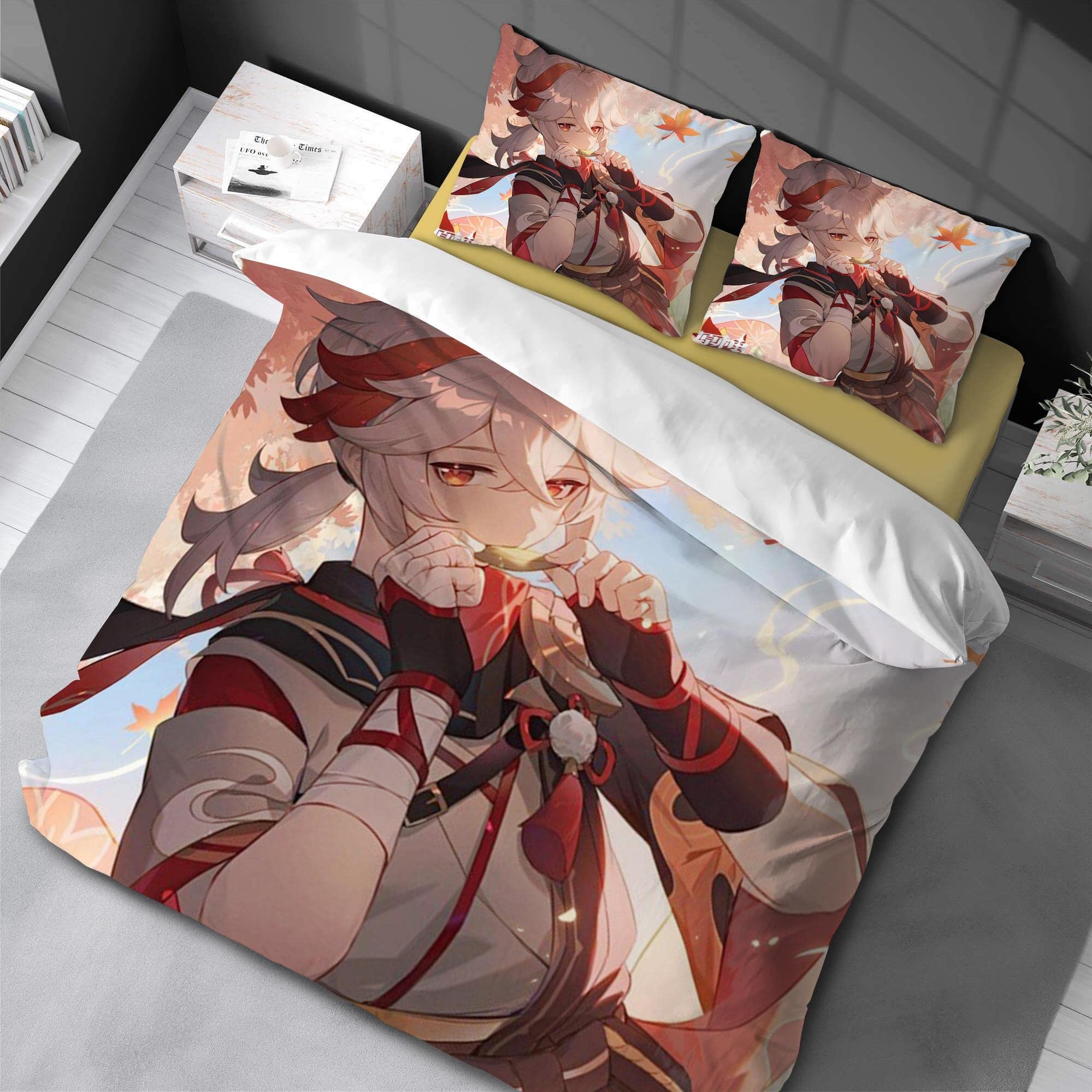 原神　ベッドシーツ　Haku Amazon｜原神 布団カバー シングル 3点セットダブル 枕カバー ベッド用