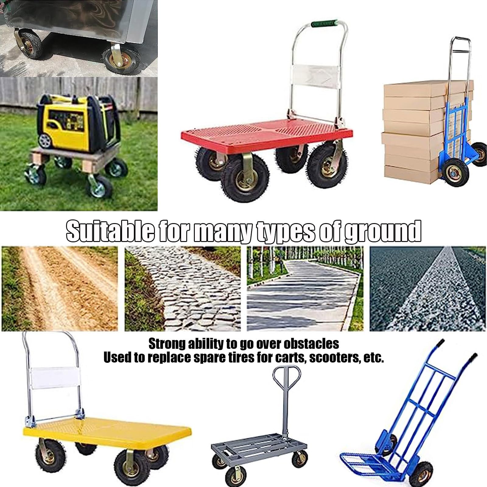Ruedas De Vástago Roscado Para Servicio Pesado,Neumáticos De Carretilla,Rodamiento De Doble Bola,Movimiento Silencioso,Capacidad De Carga De 100 Kg,Ruedas,Para Muebles Mesa Carro Banco De Trabajo Gara
