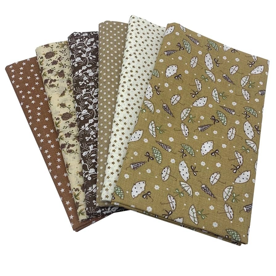 Tissu Coton Japonais Aufodara - Lot De 5 Pièces 40x80cm - Patchwork, Quilting, DIY Créatif