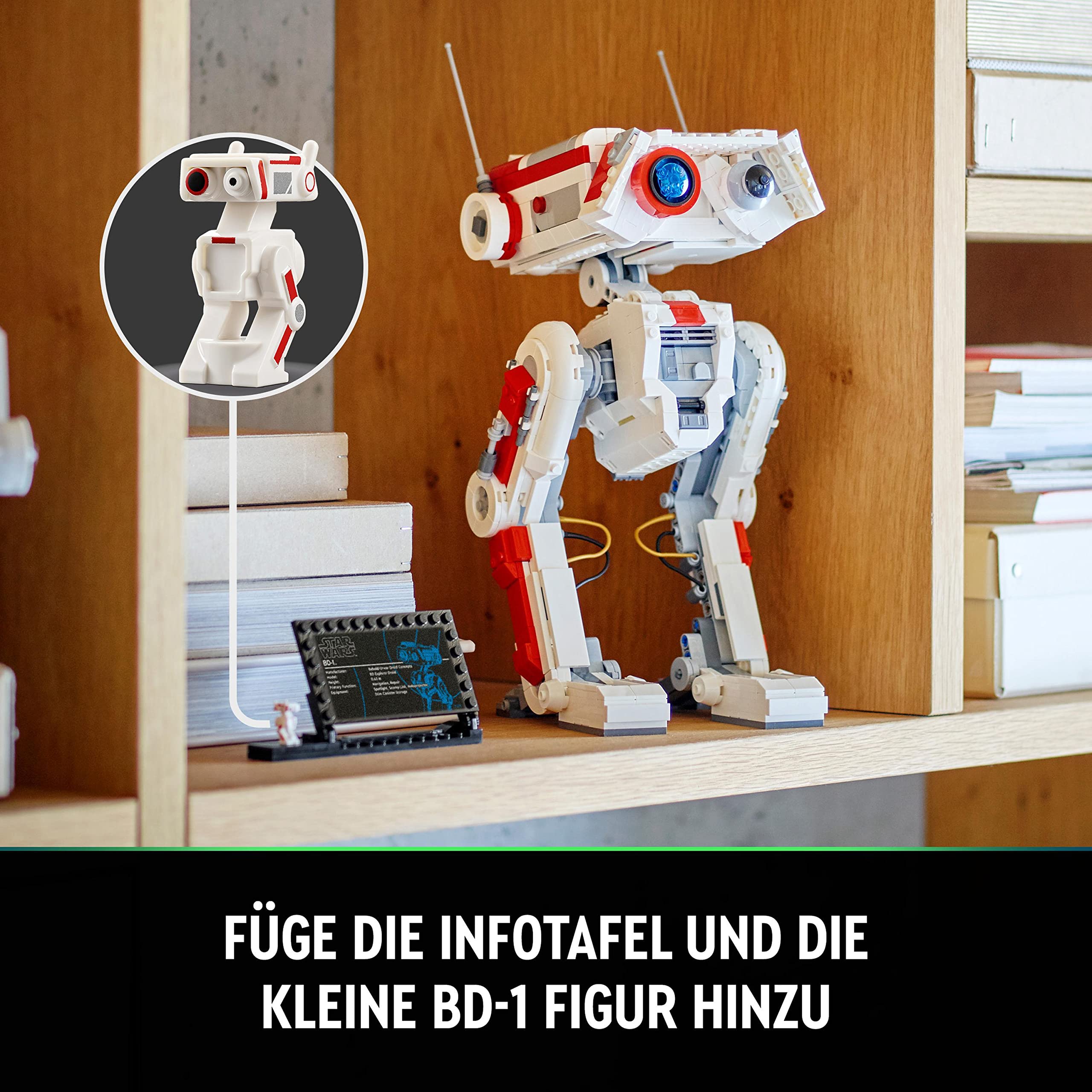 LEGO 75335 Star Wars BD-1, Modellbausatz, bewegliche Droidenfigur, Zimmer-Deko, Geschenkidee zum Geburtstag für Jungen & Mädchen, Teenager aus dem Videospiel Jedi: Fallen Order