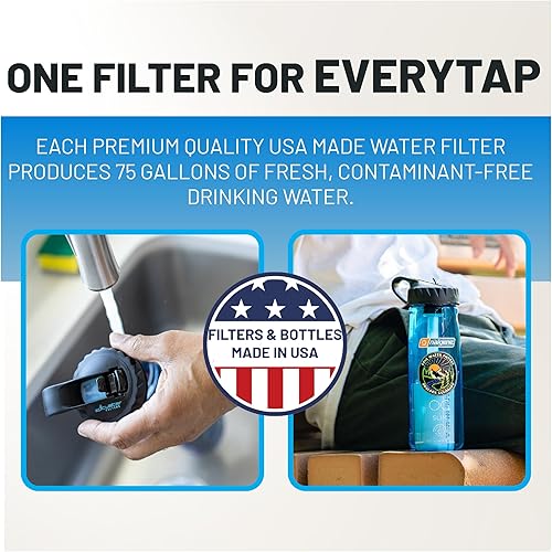 Miniatura 4 de Epic EveryTap - Filtro completo de botella  1 paquete  Vida total de 75 galones  Suministro de 3 a 4 meses  Compatible con todas las botellas de