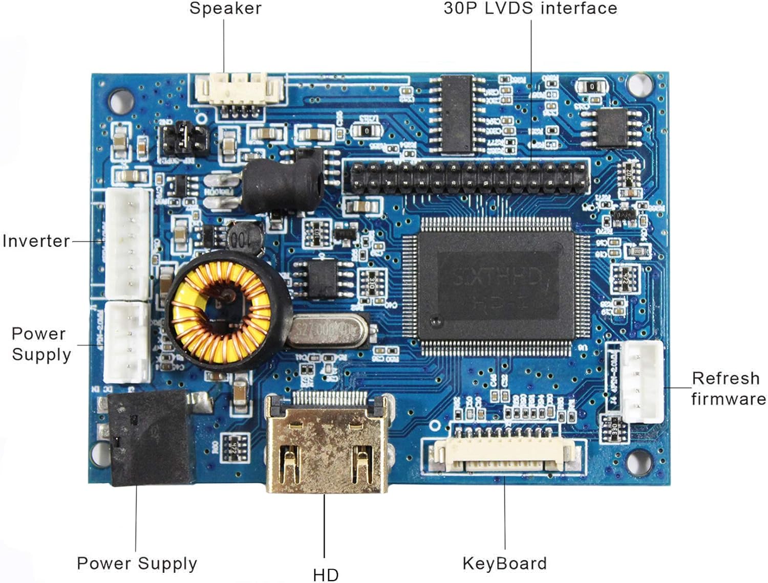 VSDISPLAY 15.6" 15.6 Inch 1920X1080 LCD Screen G156HTN02.1 with LCD Controller Board VS-TY2660H-V661