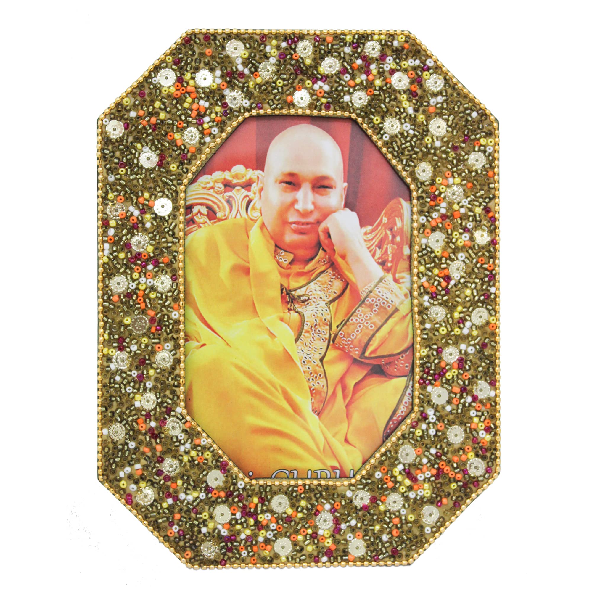 Treasure Hunt® Handcrafted Jai Guruji Swaroop Tabletop Photo with Frame – TH-964