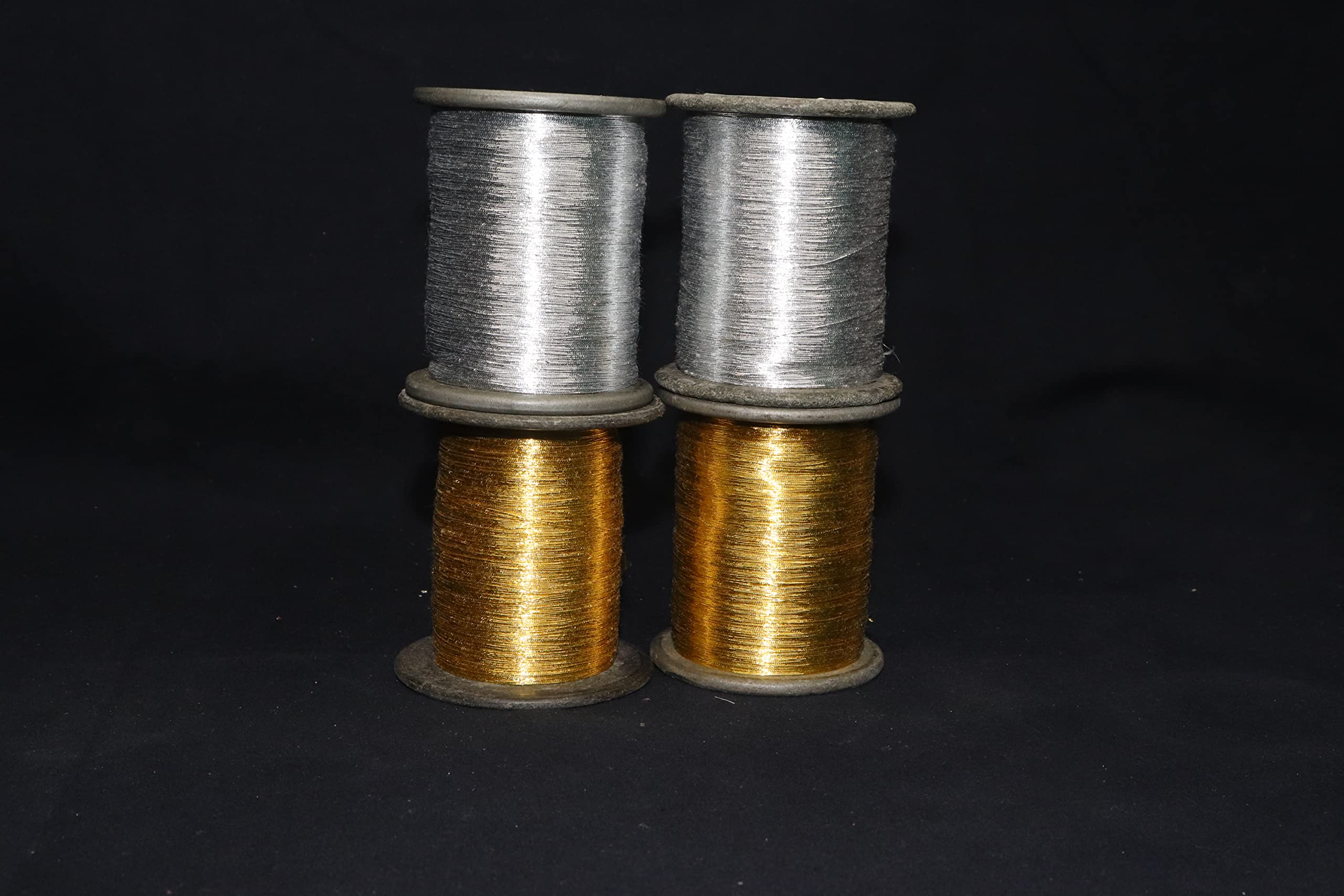A-1 Big Gold,Silver zari Thread Pack of 2 Money Saver kit-image-26