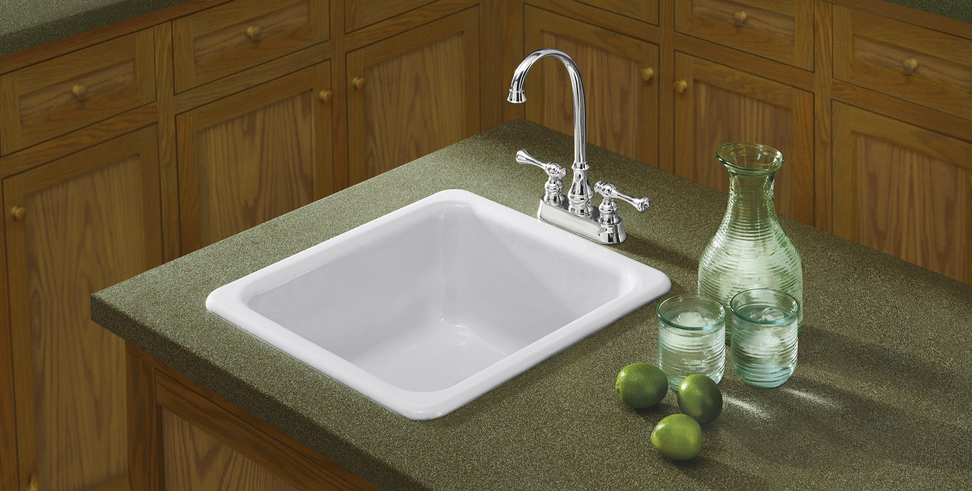 Kohler K - Iron/トーンself-rimming Undercounterキッチンシンク K-6587-58 1 KOHLER Farmington Self-Rimming Bathroom Sink - UK | Ubuy