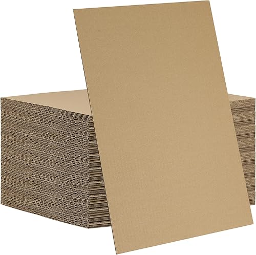 50 hojas de cartón corrugado de 11 x 14 pulgadas, hojas de cartón kraft marrón de 18 pulgadas de grosor, cartón corrugado para embalaje, correo,