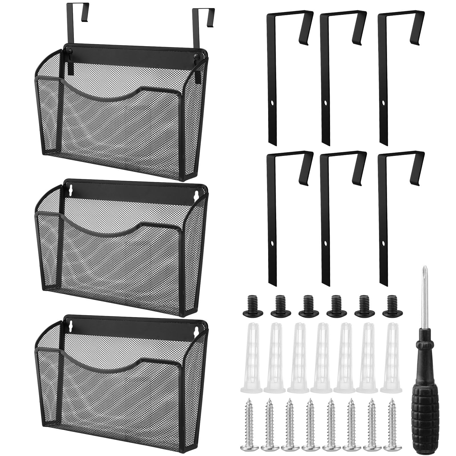 Amazon.com : 3 Pcs Mesh Letter Wall File Folder Cubicle File Holder ...