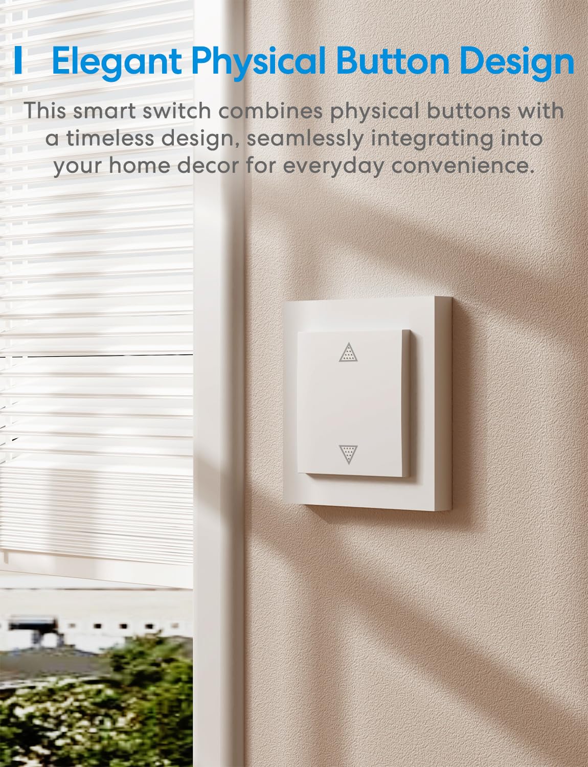 Meross Matter Wlan Rolladenschalter Smart (NEUTRALKABEL ERFORDERLICH), kompatibel mit Apple HomeKit, Alexa, Google Home und Home Assistant, Smart Home Rolladensteuerung für Jalousien, 4 Stück