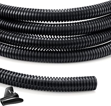 Wire Loom 1/2 inch 10ft, YCLYC Split Loom, Cord Protectors from Pets, Wire Protector Tubing, Flexible Wire Conduit, Electrical Cord Cover for Automotive, Black