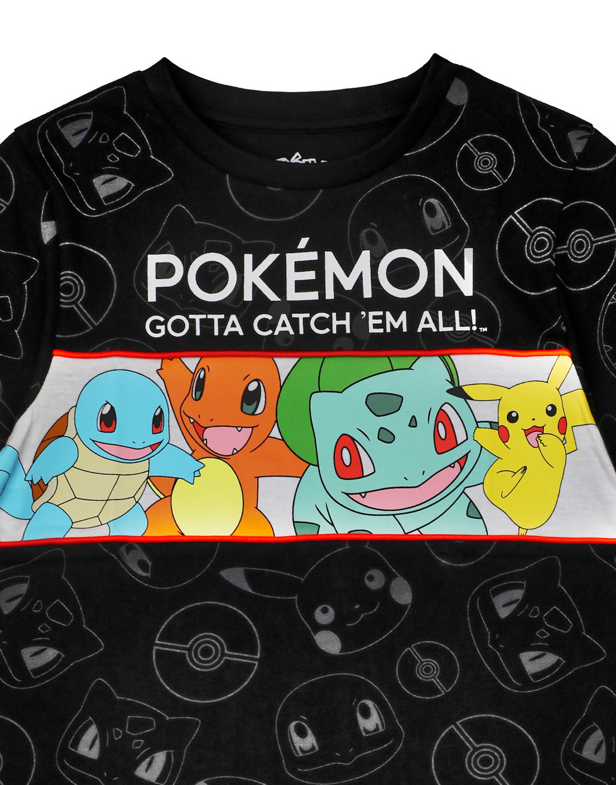 Pokemon T-Shirt Jungen Kinder Pikachu Charakter Spiel Grau Kurzarm Top