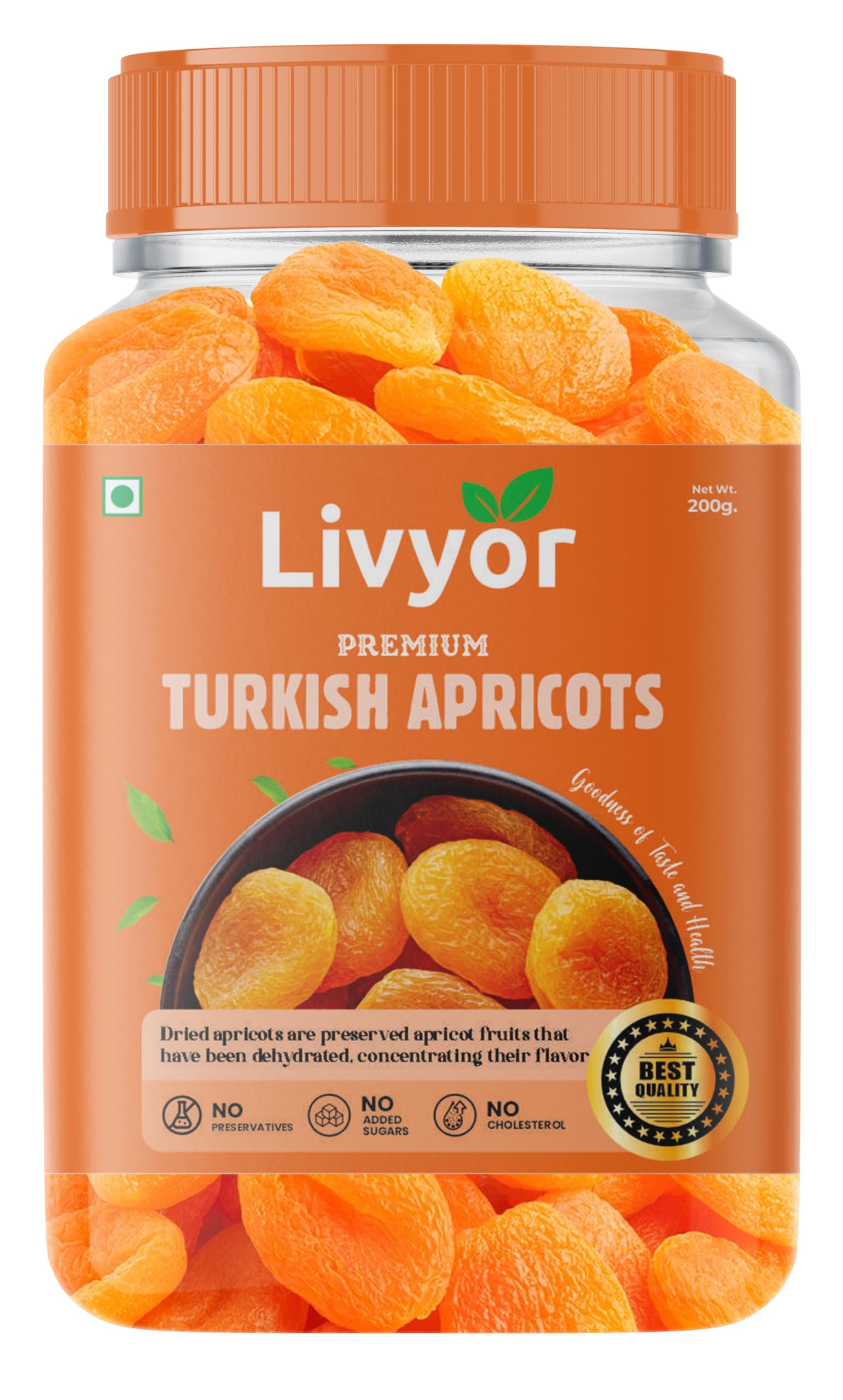 Livyor Turkish Apricots, Dry Fruits Dried Apricot, Khumani, dried apricots, dry fruits apricots, Rich in Fibre, Gluten Free (200gm) Pack of 1 (B0CNTHBH6C) Amazon Price History, Amazon Price Tracker