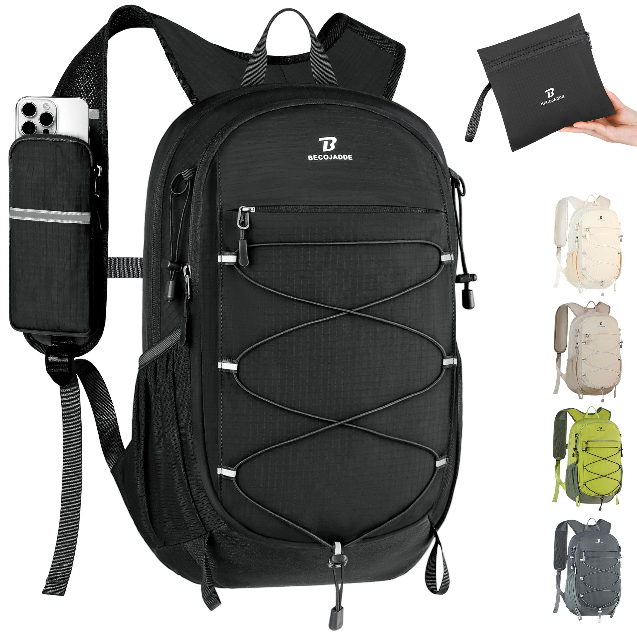 BECOJADDE Hiking Backpack 15L