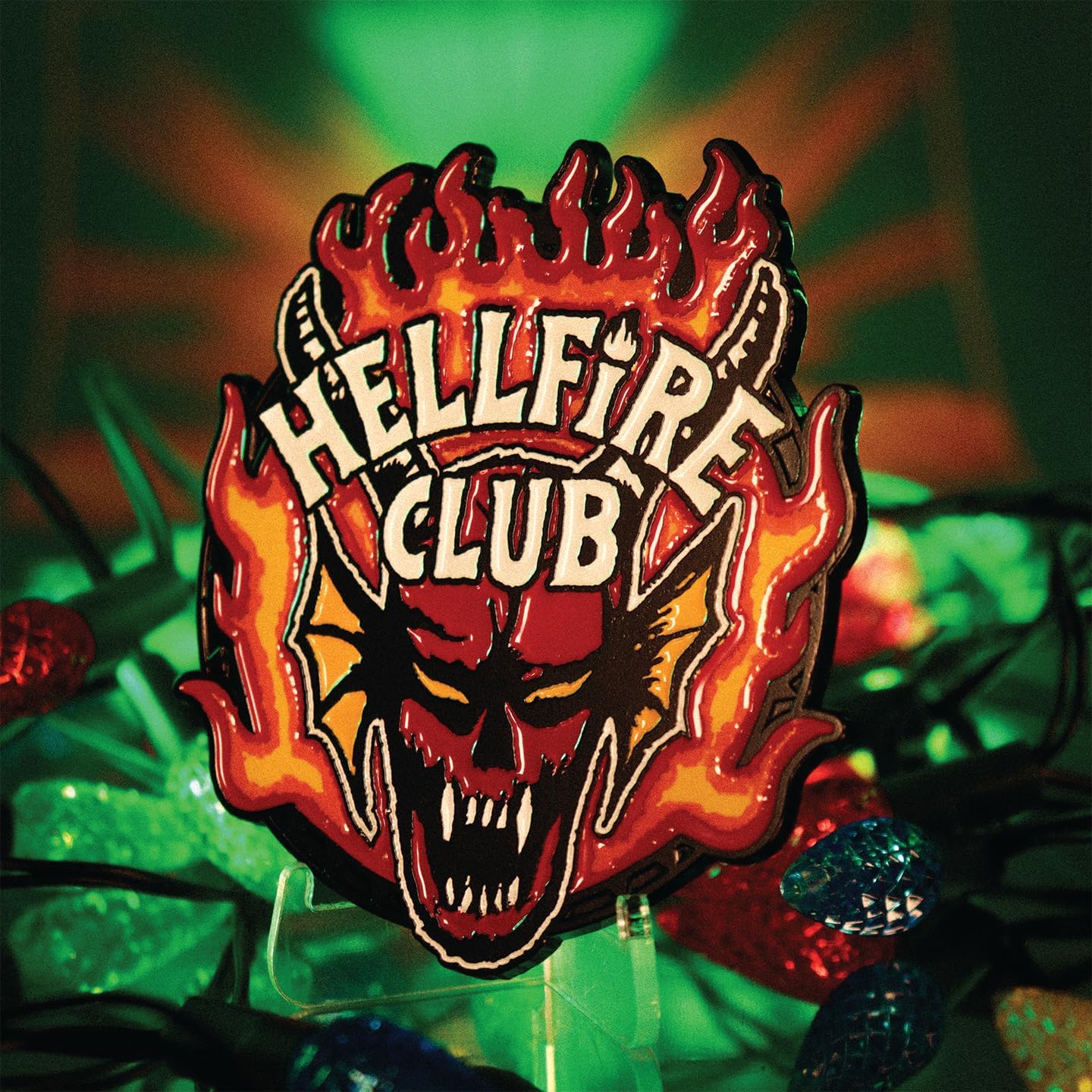 FaNaTtik Stranger Things Hellfire Club Medallion – Officially Licensed Limited Edition Metal Collectible & Stand