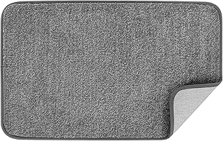 Cumay zerbino interno super assorbente con retro in gomma antiscivolo, lavabile per casa, cucina, bagno, patio, ufficio, corridoio (grigio, 50 x 80 cm)