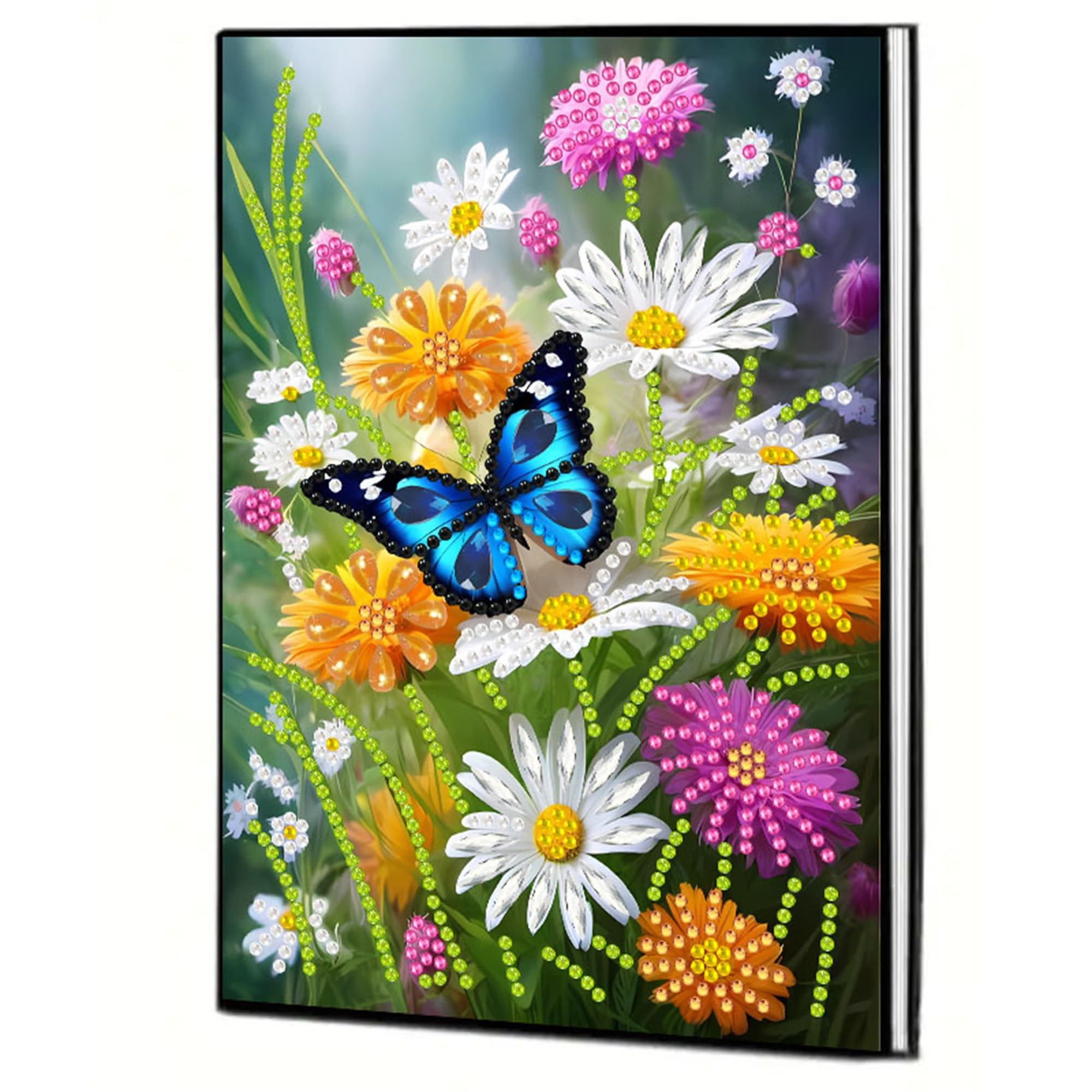 Butterfly Diamond Painting Notebook for Adults, A5 Spring Diamond Art Journal and DIY Sketchbook, Diamonds Art Kit Supplies,Gift for Beginners, Craft Lovers, Artists. (Butterfly)