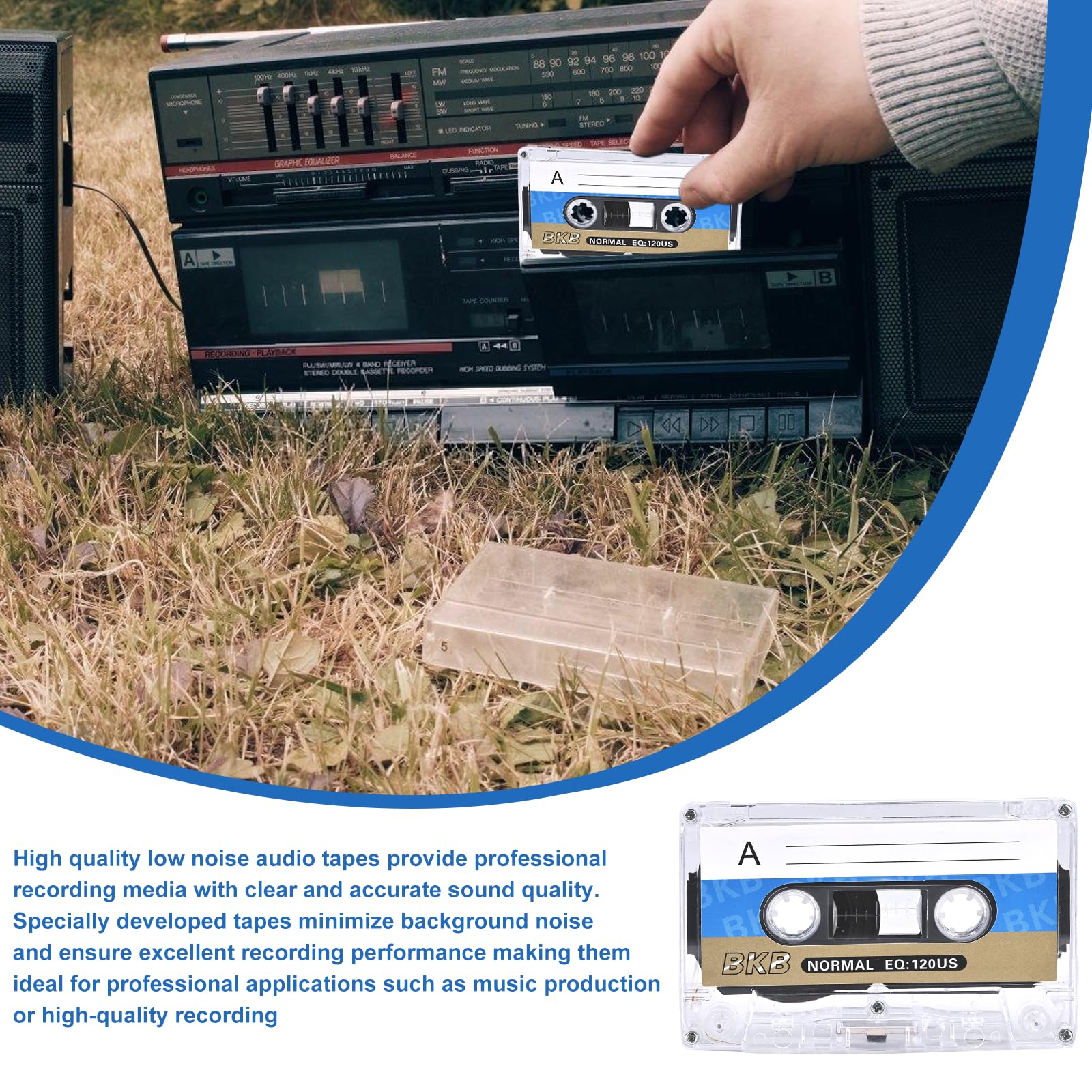 Bandes vierges pour microcassettes: 10 pièces Audio Cassette Tapes, 60 minutes d'enregistrement, parfait pour les conférences et les séminaires - Enregistrement audio de haute qualité avec