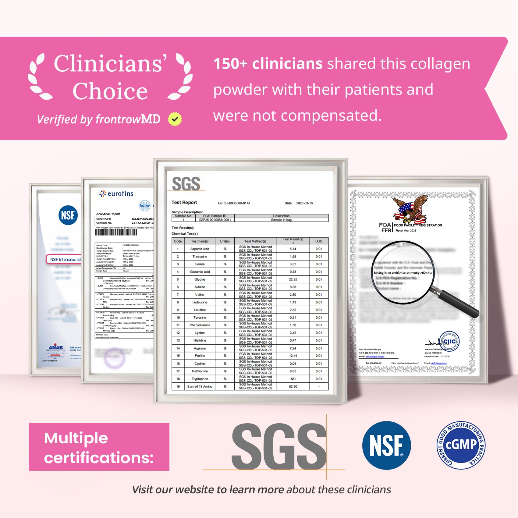 Venture Pal Multi Collagen Protein Powder - Hydrolyzed Collagen Peptides Type I, II, III, V, X + MSM, Vitamin C | Unflavored Collagen Supplement | Hair, Skin, Nail & Joint Support | Grass Fed, Non-GMO