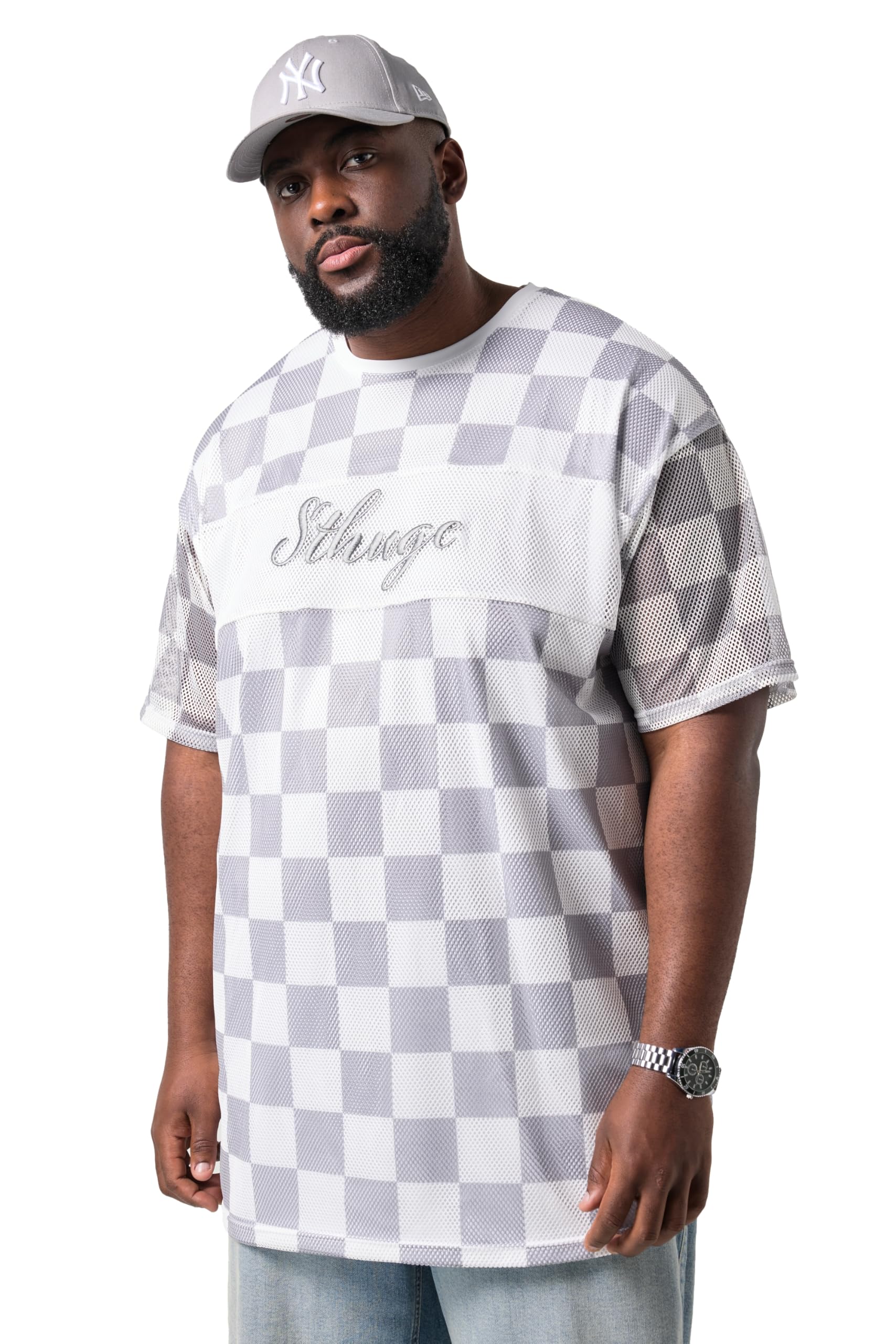 STHUGE T-Shirt, Halbarm, Oversized, Mesh, Muster, bis 8 XL 849092