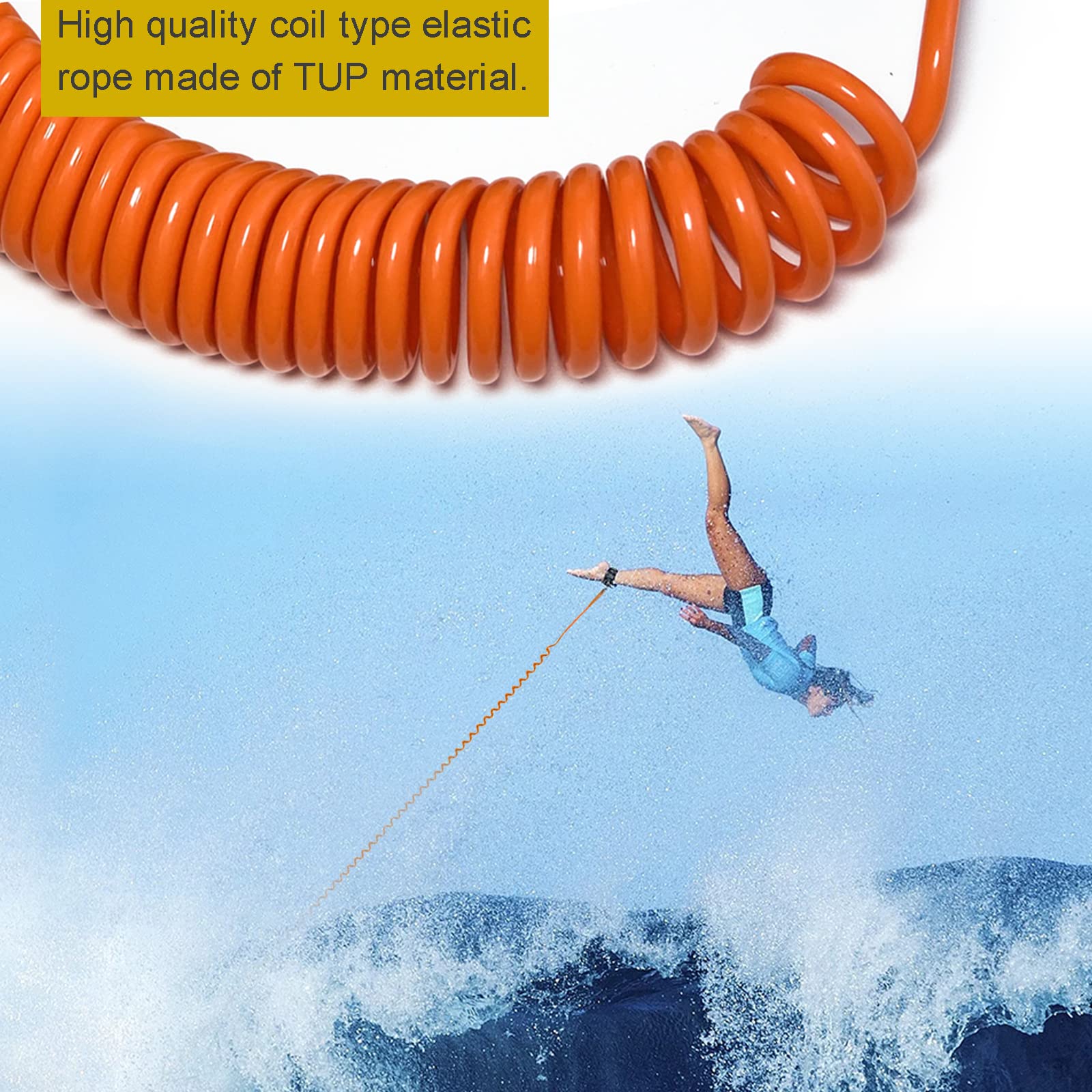 Surf Leash TPU Correa Tobillo para Stand Up Paddle Kayak Sup