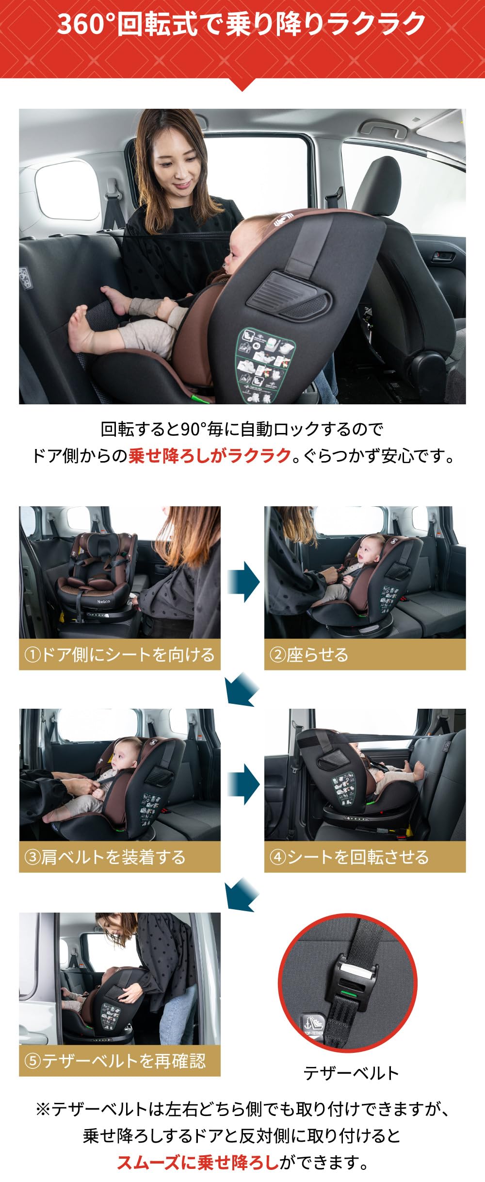 Amazon | 【2025年1月販売開始モデル】Nebioネビオ ISOFIX＋ 