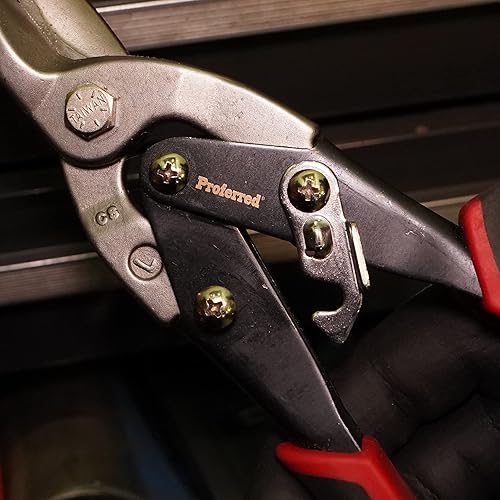 Miniatura 16 de Proferred Tijeras de aviación T02005, agarre TPR, corte largo, amarillo/negro