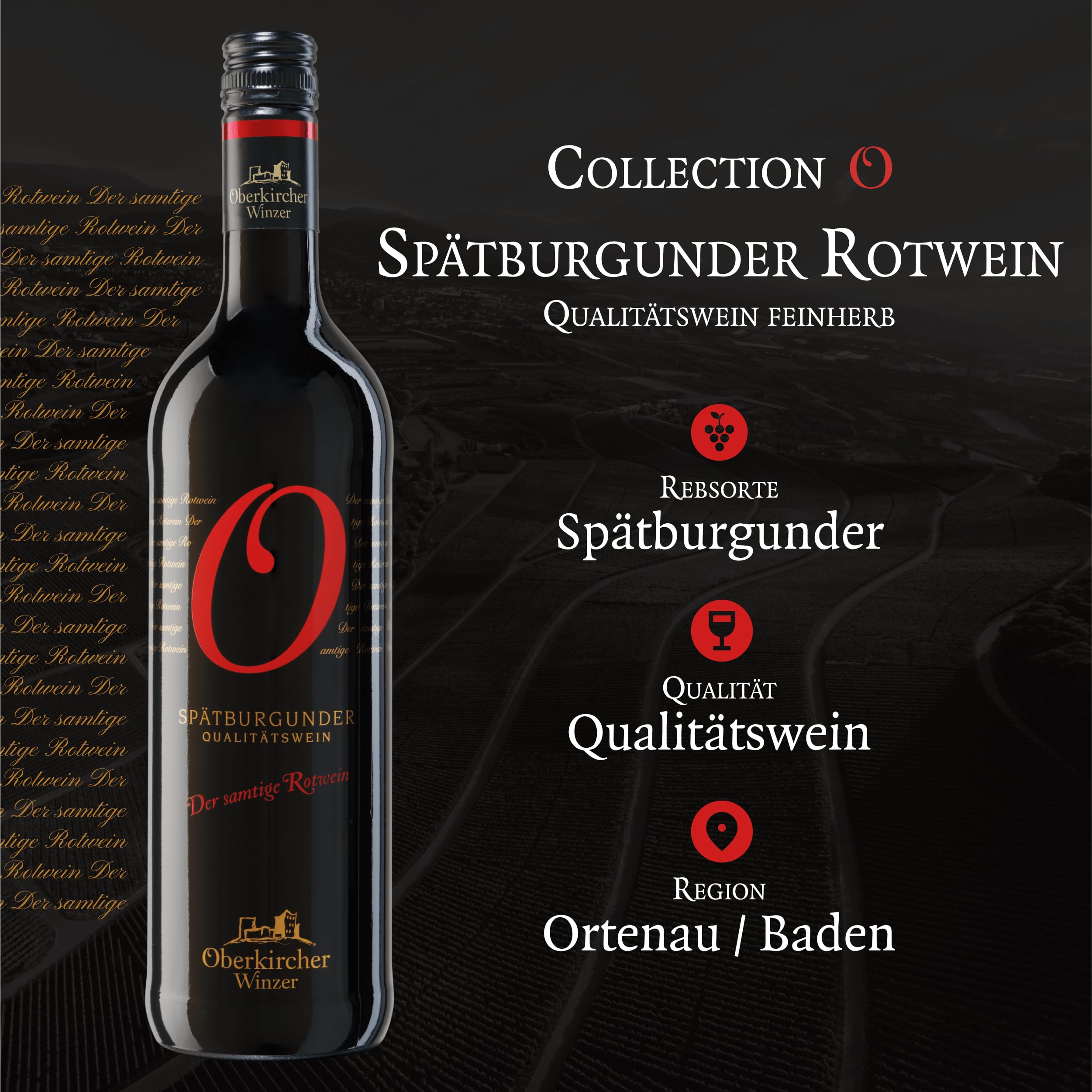 Oberkircher Winzer Wein-Paket COLLECTION "O" - Weißwein (Riesling), Rosé & Rotwein feinherb - mild im Geschmack, ideal als Wein-Geschenk, deutscher Wein aus Baden (6 x 0,75l)