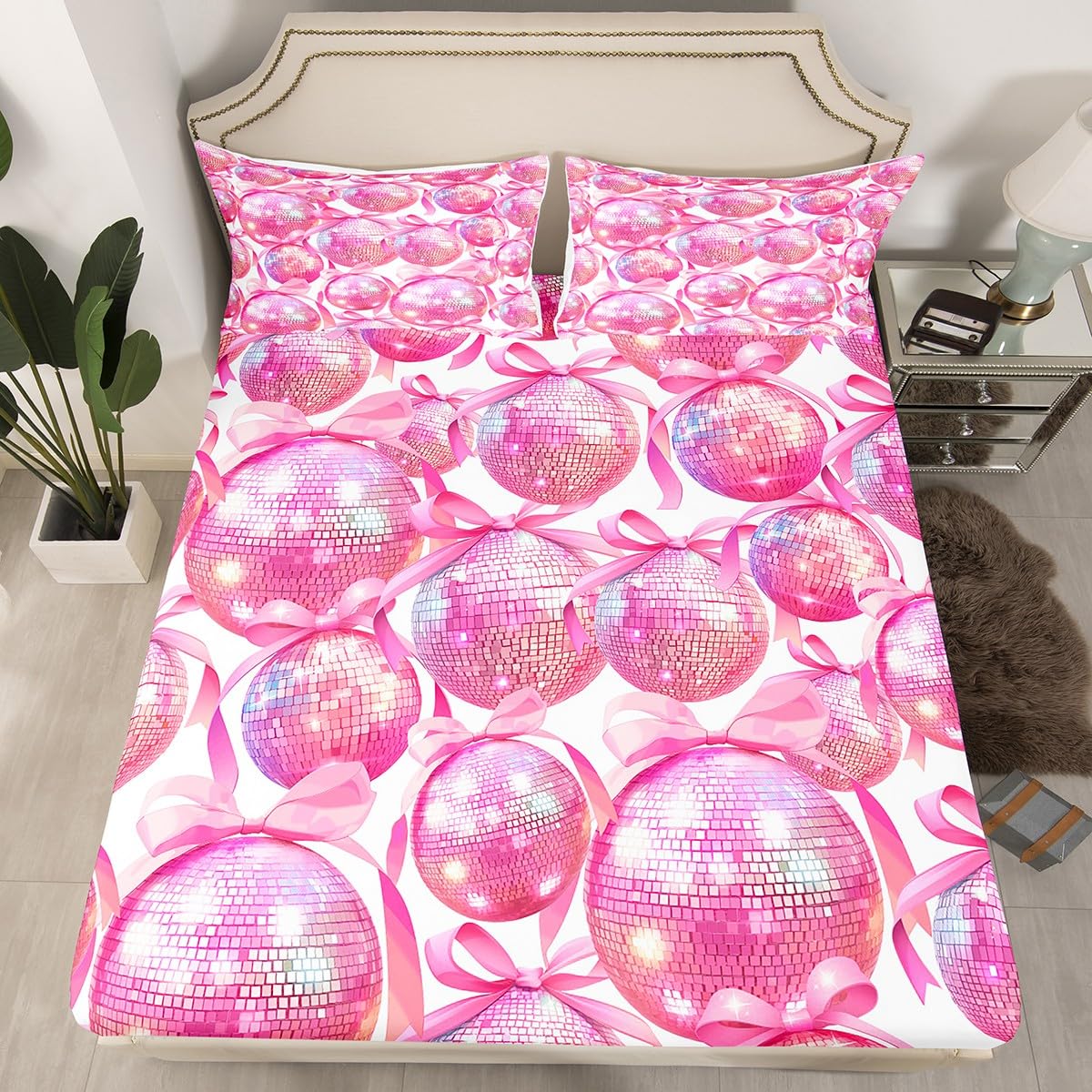 Drap-housse disco pour enfants pour éliminer les plis de lit avec taies douces