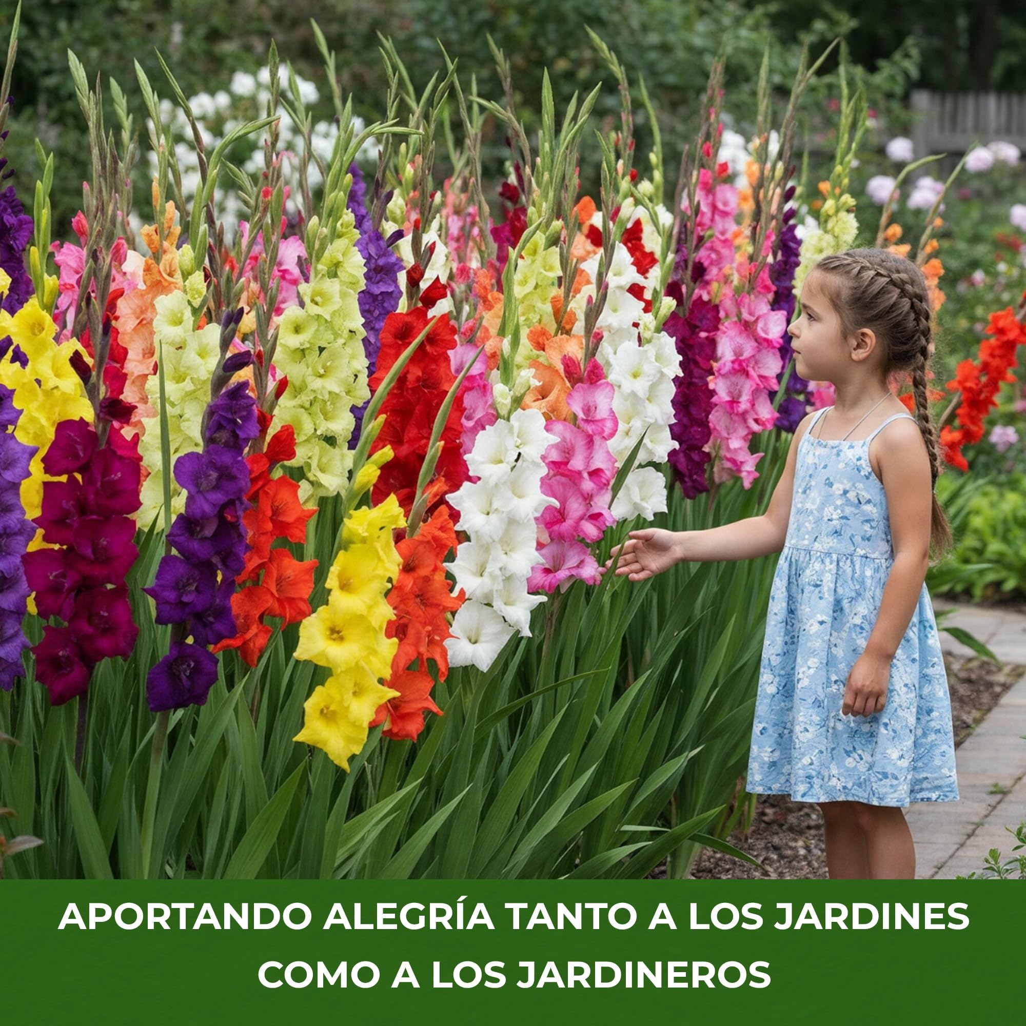 Gladiolos Bulbos Budget Mix - 50 Bulbos de Flores Exterior - Plantas Naturales Exterior de Holanda - No Resistente - Decoracion Jardin, Macetas y Balcón - Sin Semillas, No Artificiales