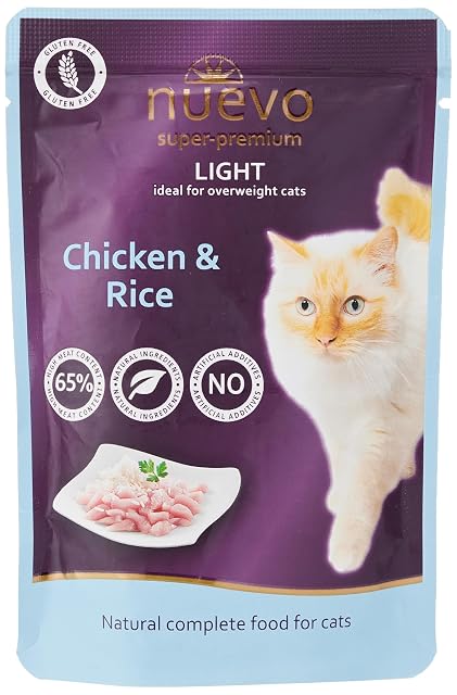 NUEVO Sobre Gato LIGHT: Pollo y Arroz, 85 g, Gato