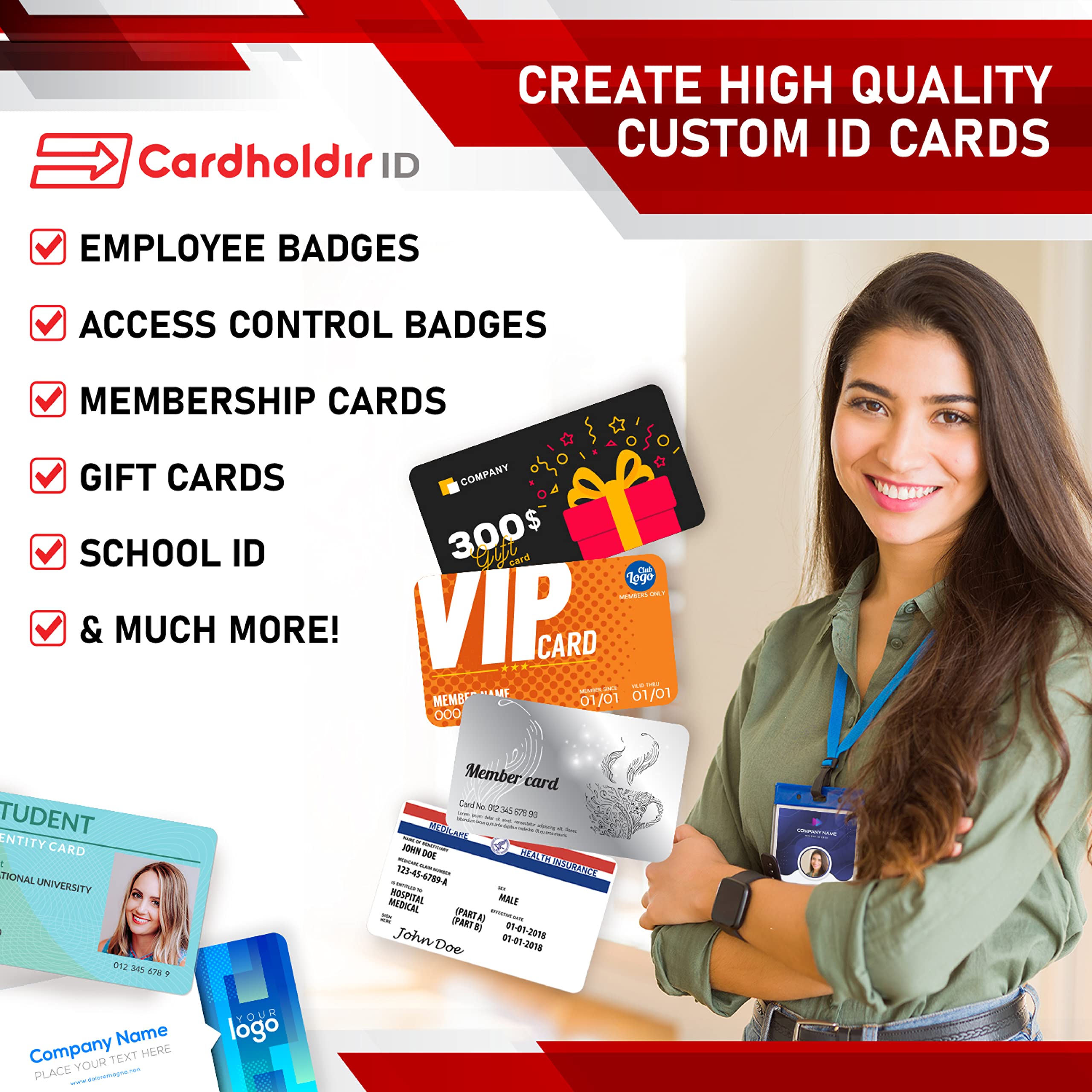 Cardholdir ID Software by Easy Badges- PC & MAC ID Card Design Printer Software - Beginner Edition