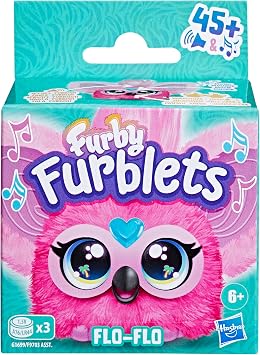 Furby Furblets Flo-Flo Flamingo Mini Plush Toy, Cute Plush Toys, Fun Interactive Toy for Kids, Pink