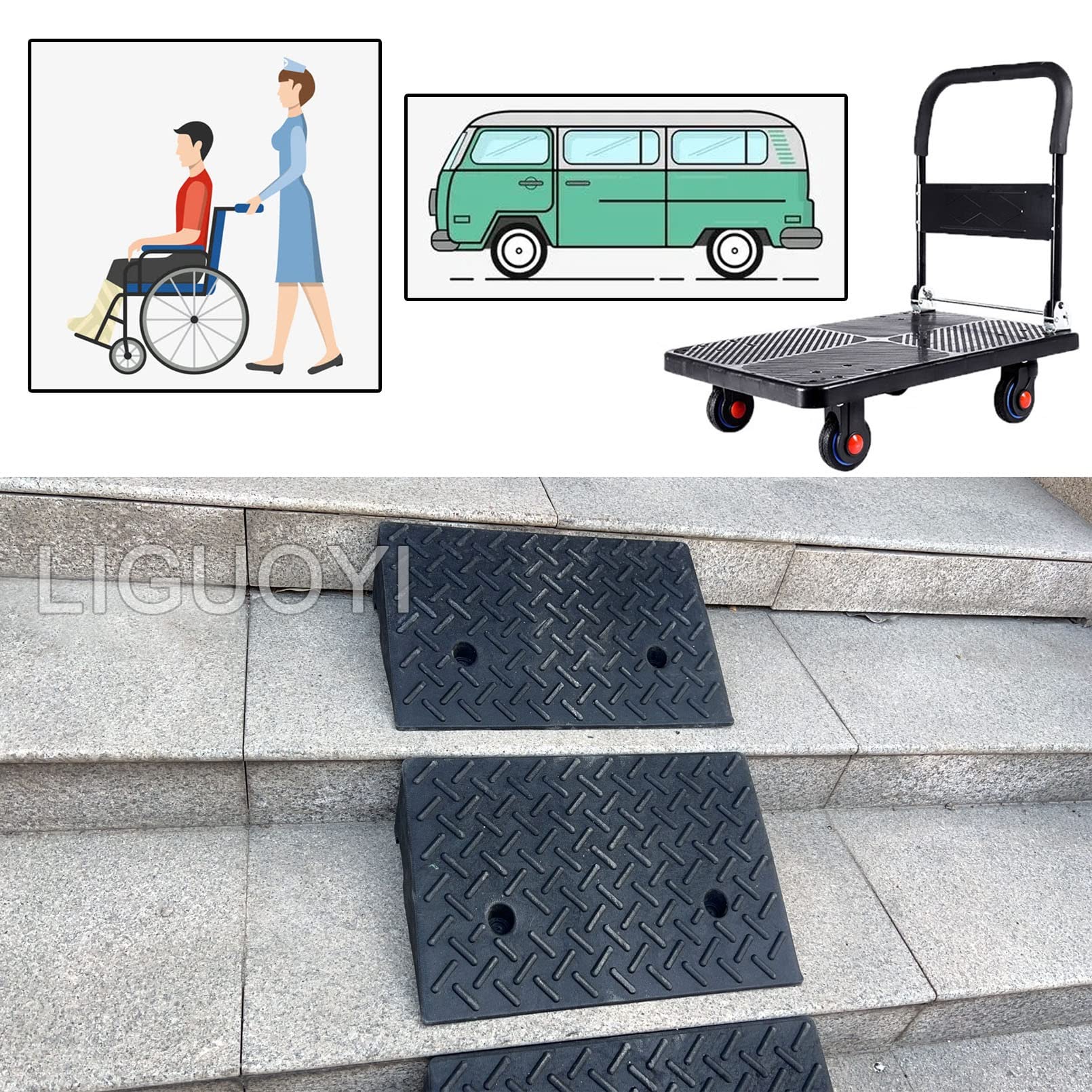 Amazon.co.jp: スロープ 段差プレート 高さ20cm 15cm 10cm 8cm 5cm