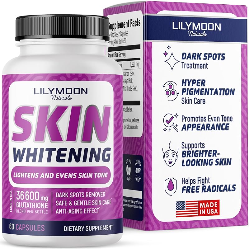LILYMOON Suplemento de Glutationa com Vitamina C em Cápsulas, 60 cápsulas