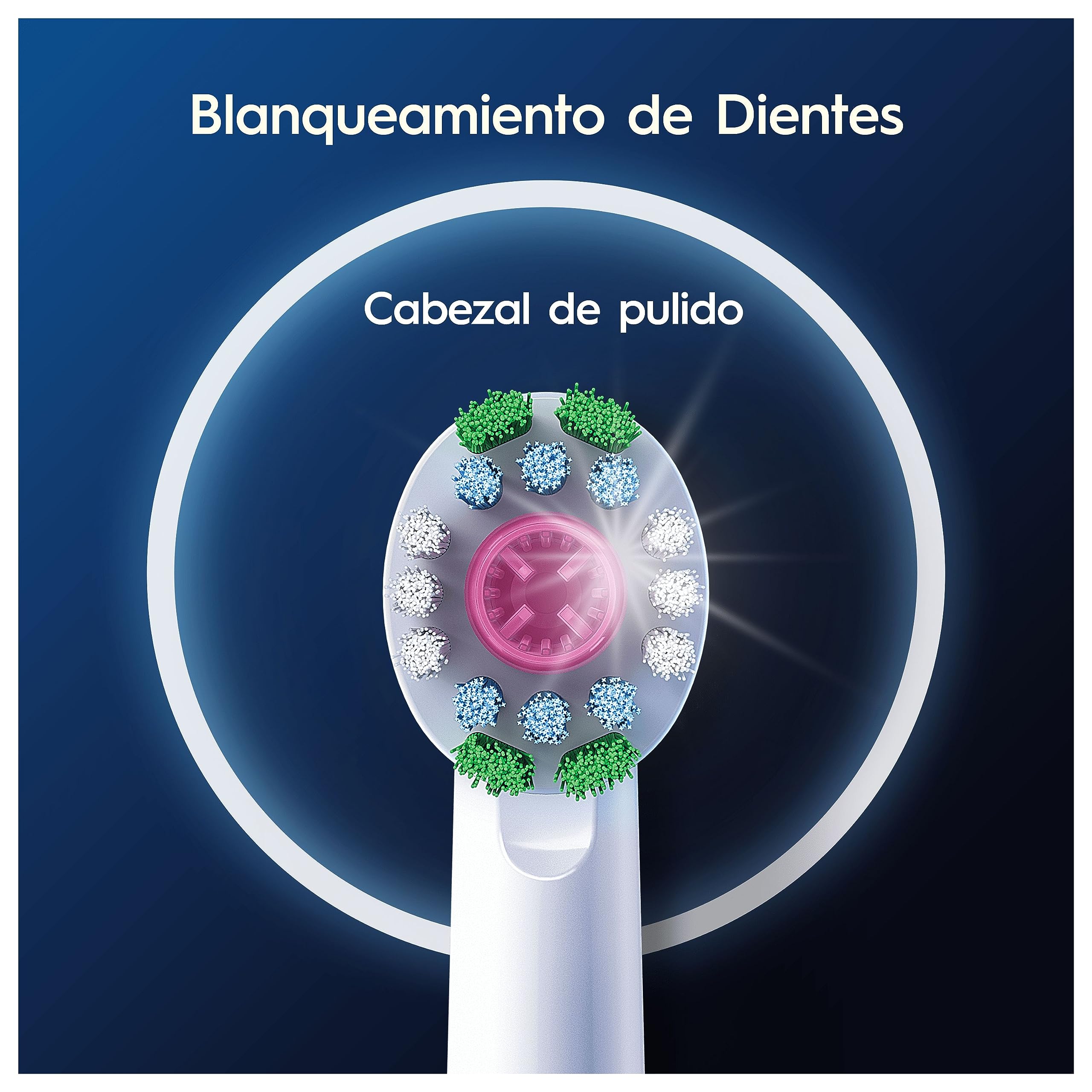 Oral-B 3D White Cabezales de Recambio Originales, Blanco, Pack de 8 - Recambios para Cepillo Eléctrico Oral B Pro, con Copa Pulidora para Eliminar Manchas, Efecto Blanqueador, Embalaje de Cartón