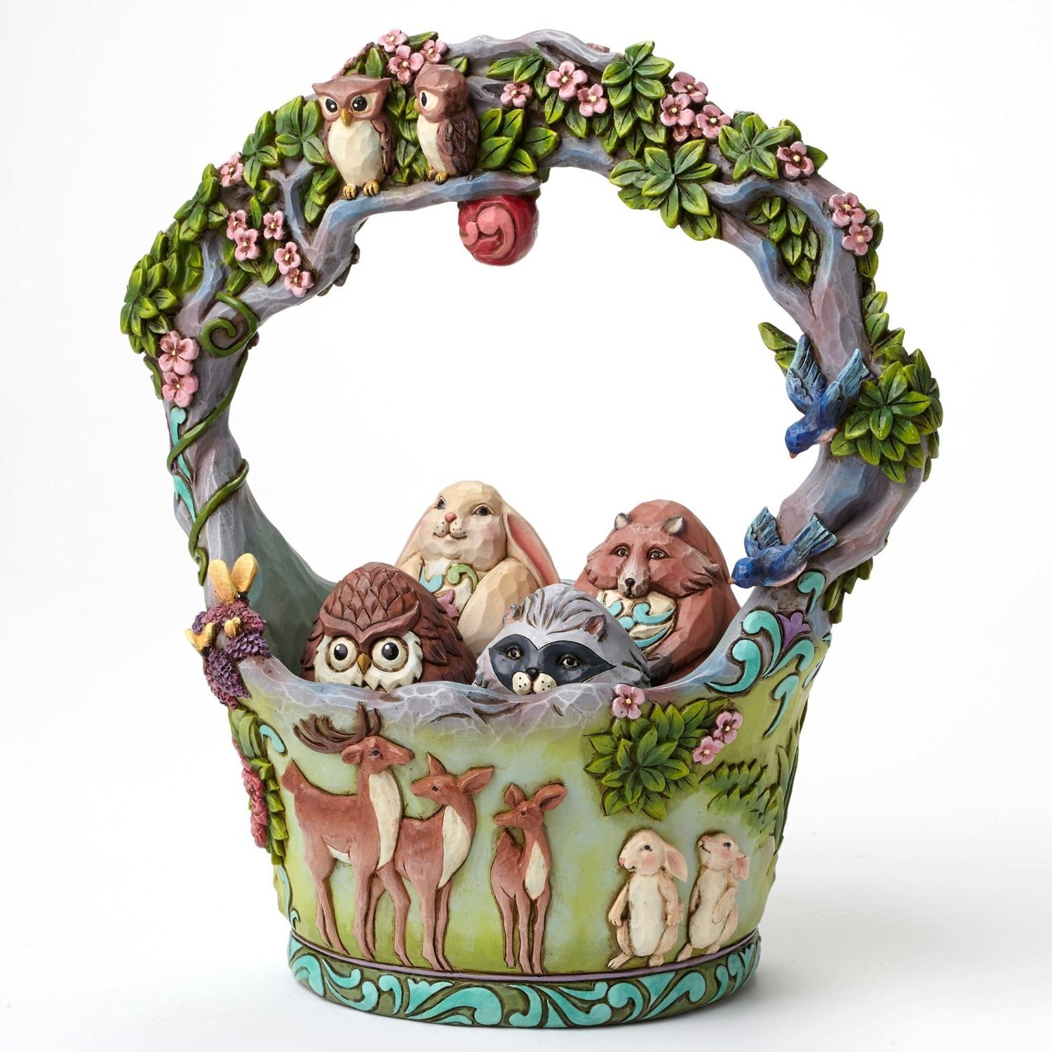 Enesco Jim Shore Heartwood Creek 14th Annual Easter Basket Set NIB