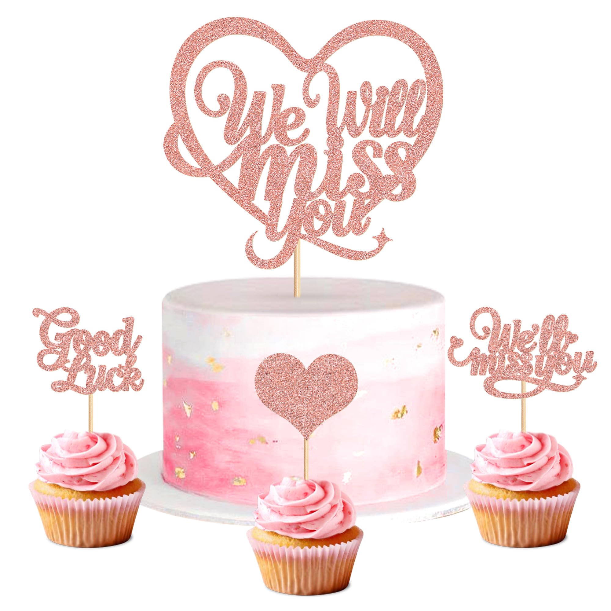 Blumomon 25Pcs Happy Retirement Cupcake Toppers Glitter Retired Cupcake Decorations Picks Retirement Theme Party Cake Decorations Supplies