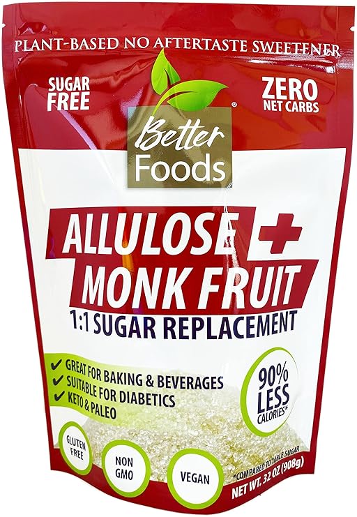 Allulose Plus 11 Sugar Replacement Allulose Monk Fruit Blend NonGMO
