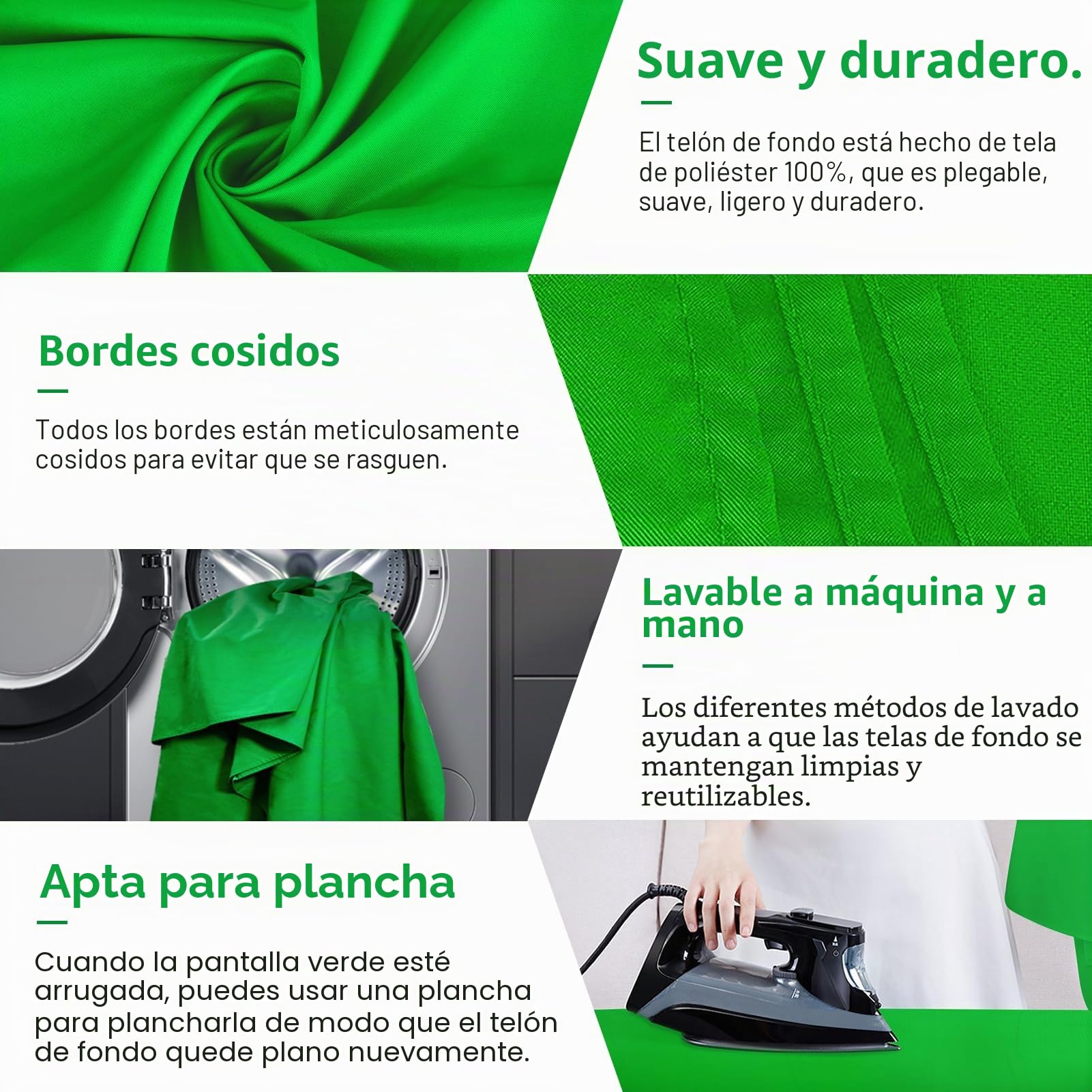 EMART Green Screen con Soporte 2x2m y Soporte con Pantalla Verde de 1,5x2m | Estudios de Fotografía y Vídeo, Vídeos de Televisión, Streaming de Videojuegos