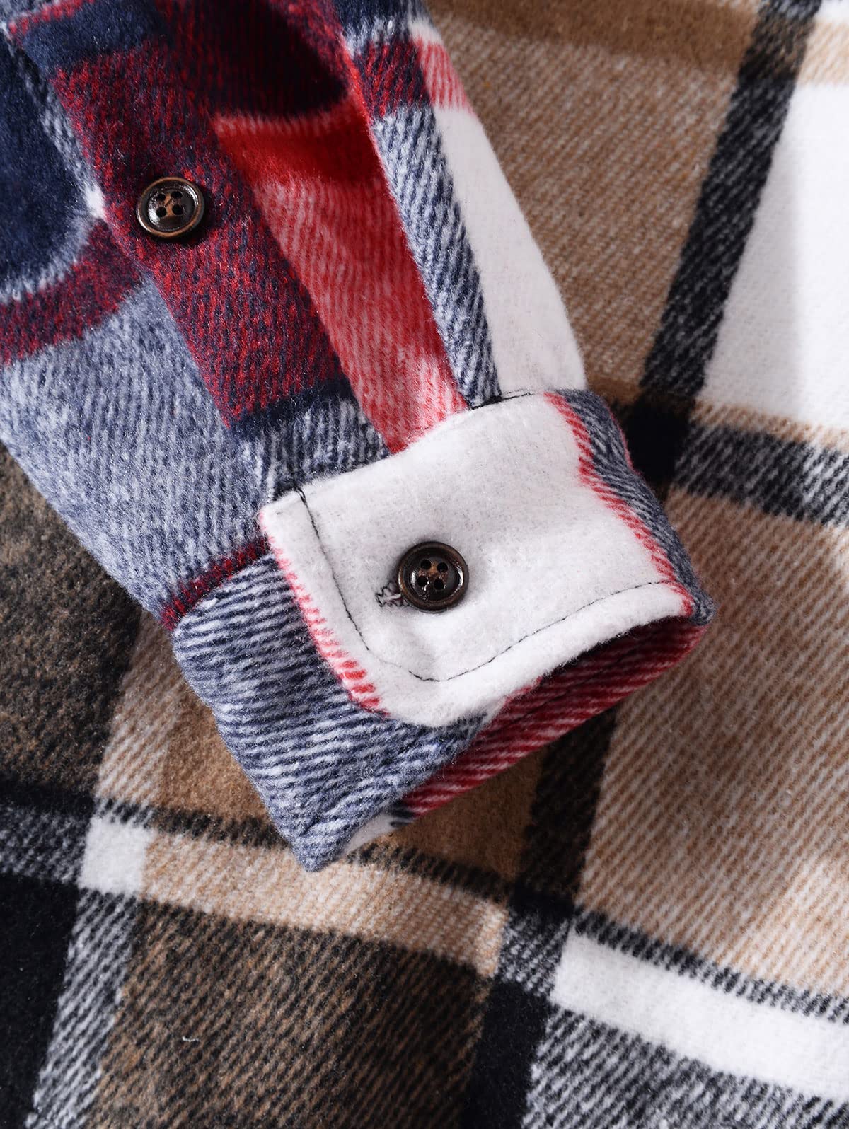 Zaful Mens Plaid Shirt Long Sleeves Classic Flannel Shirt Button