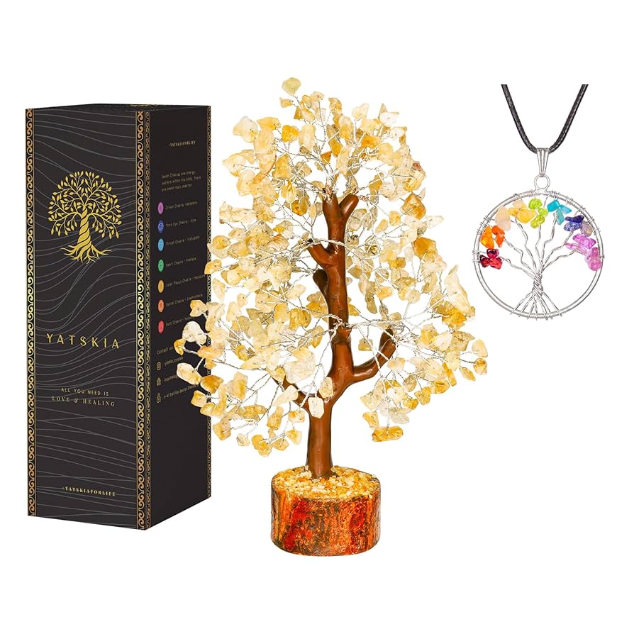 黃晶樹　　置物 18cm黃水晶招財樹wtfstore