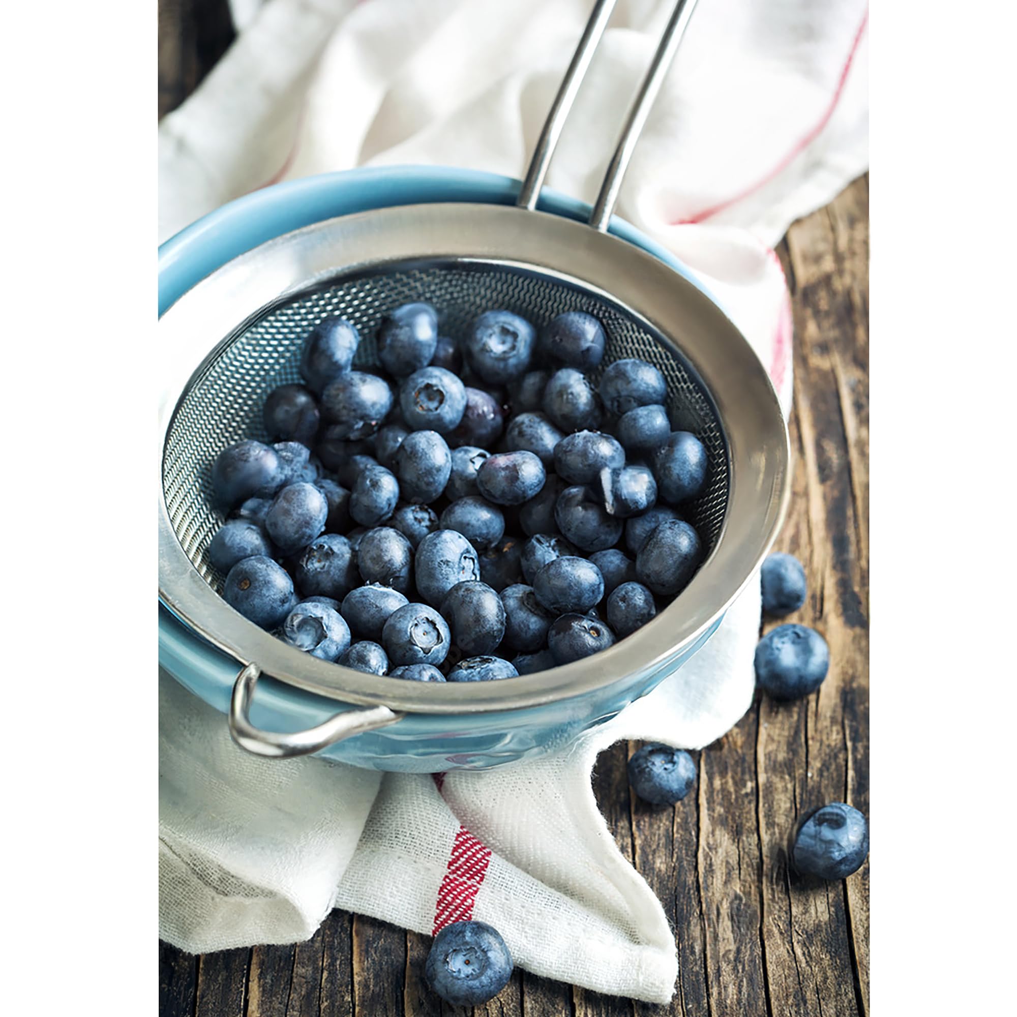 HIC Kitchen Fine Mesh Strainer with Helper Handle, 18/8 Stainless Steel, 6-Inch