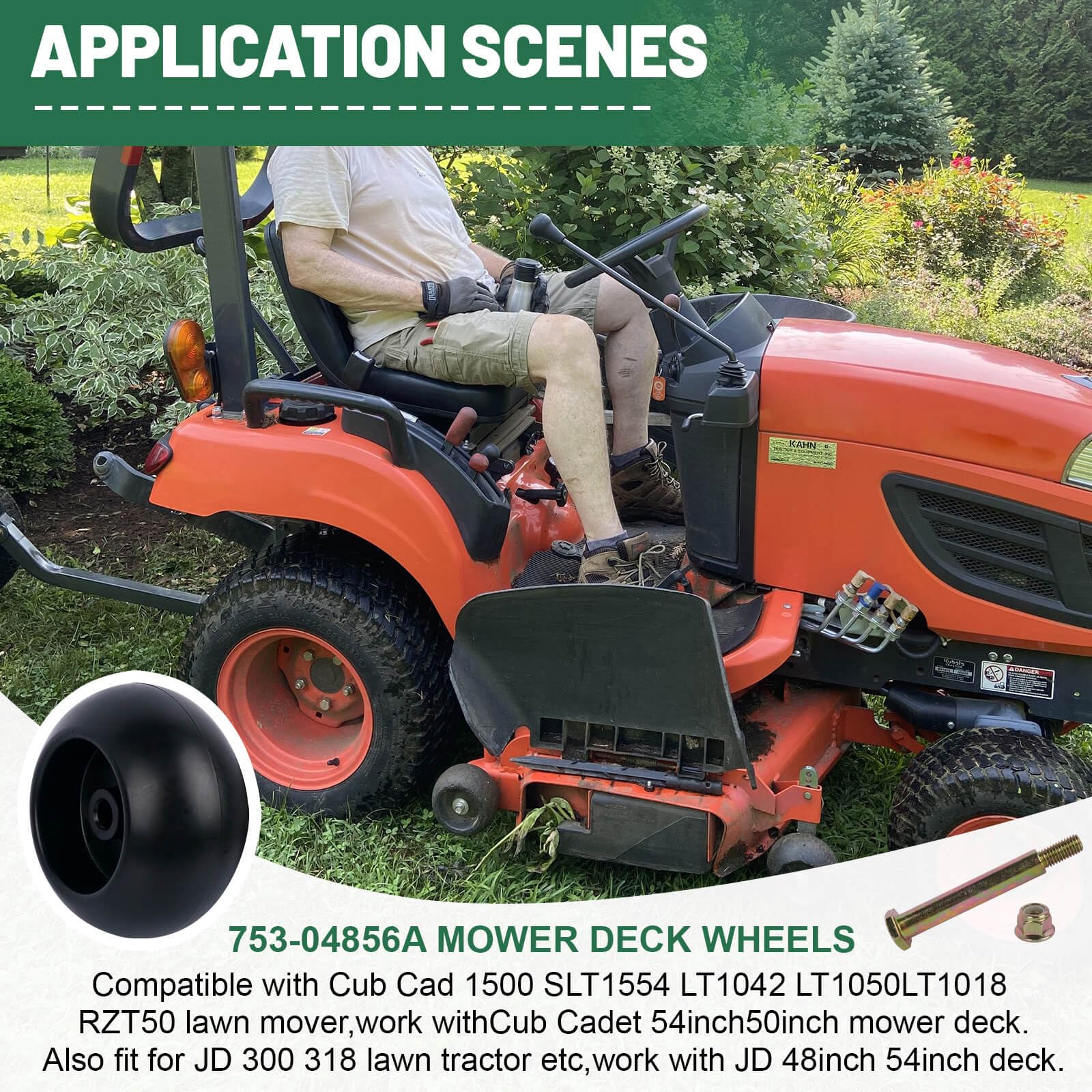 Amazon.com: Universal Anti-Scalp Wheels 022-1001-00 for Mower Deck