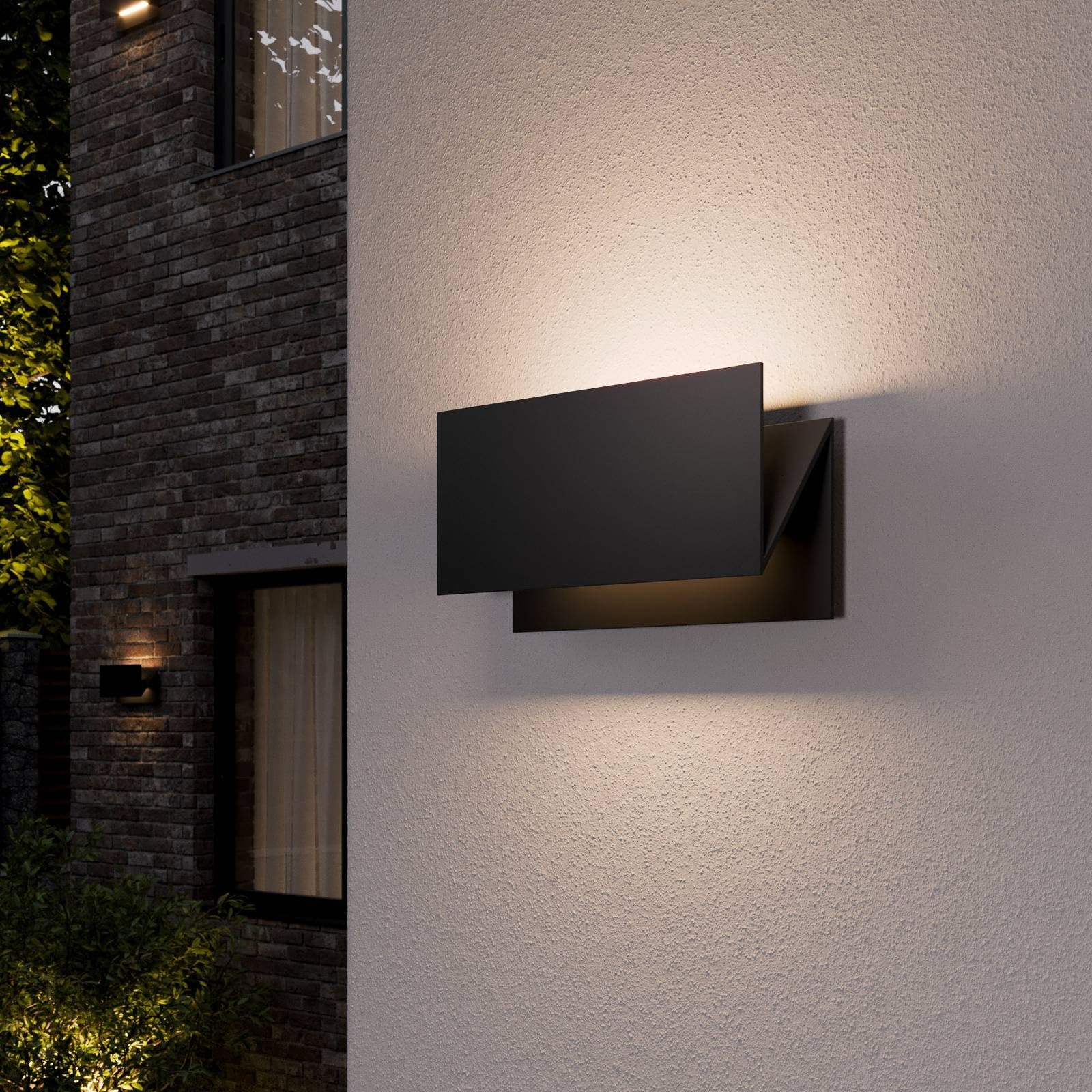 Lucande LED Wandlampe aussen, Wandleuchte außen spritzwassergeschützt IP54 14W Uplight/Downlight Außenbeleuchtung