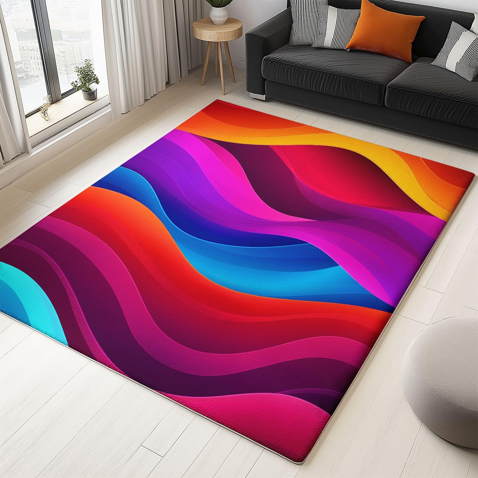 Tapis design 3D moderne 60x90 flanelle douce antidérapante