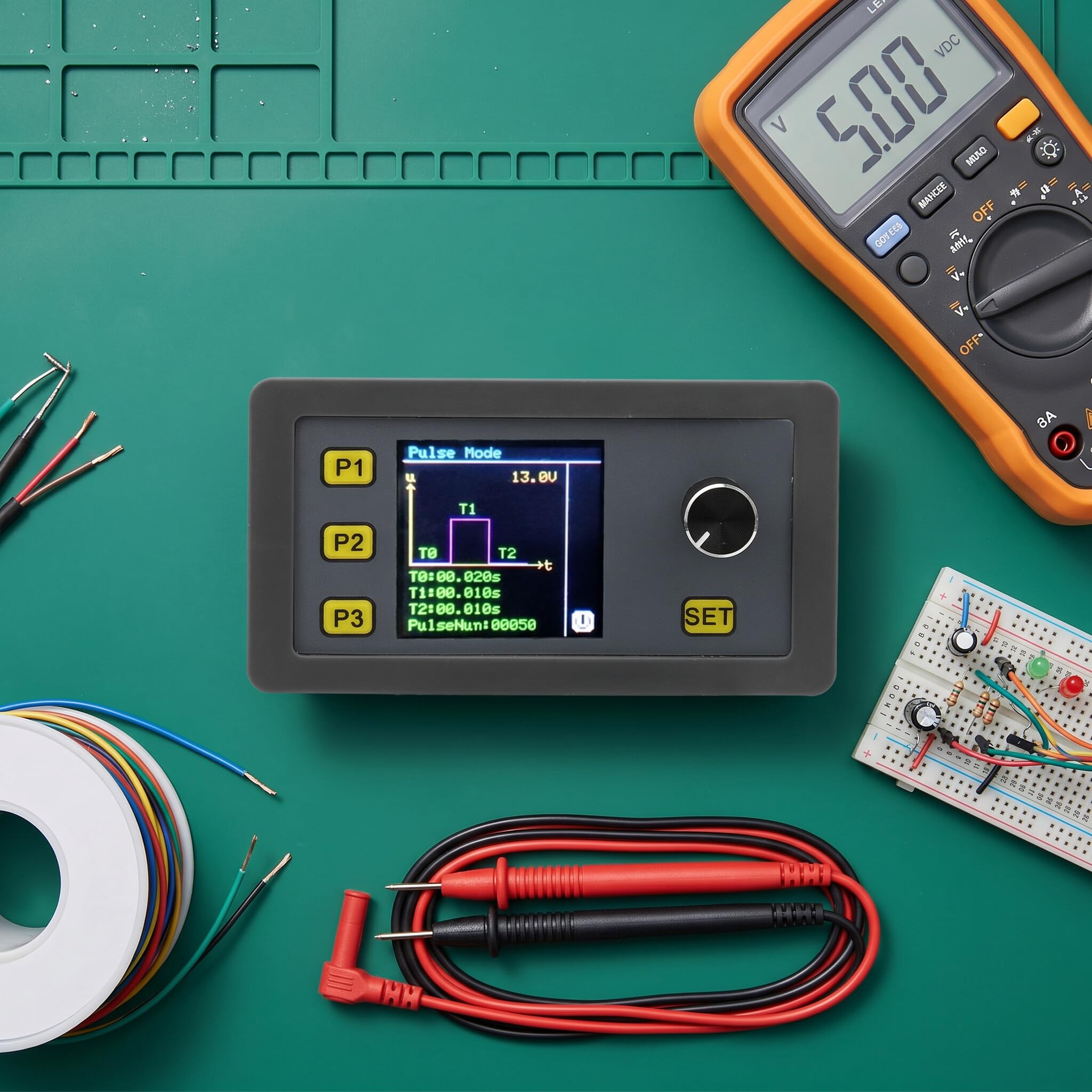Fafeicy WSFG-06 Generatore di Segnale Modulabile PWM Senza RS485 Onda Sinusoidale 4-20mA 2-10V per Test Elettronici e Automazione Industriale